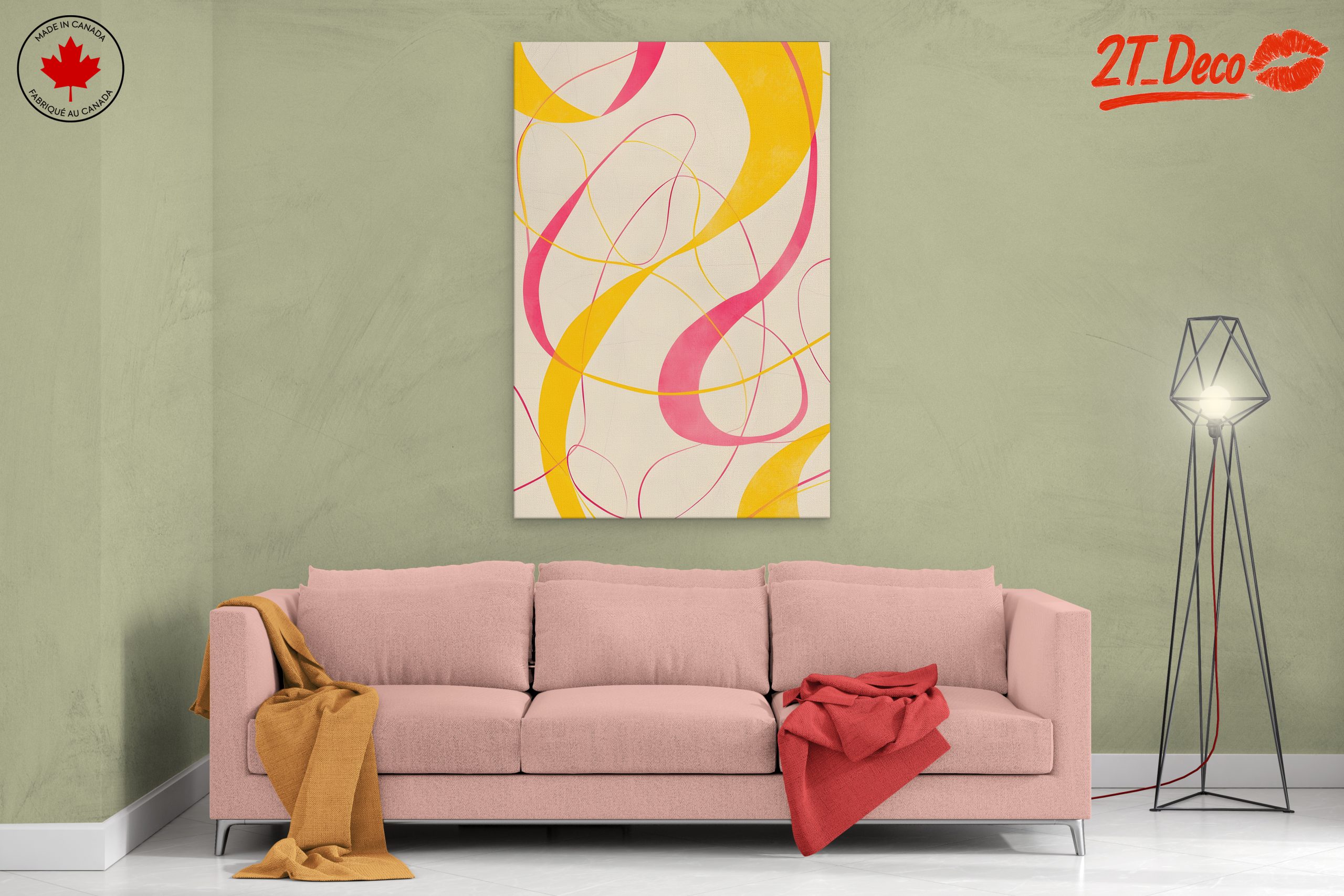 Abstract Curved Lines in Bright Colors - Image 2