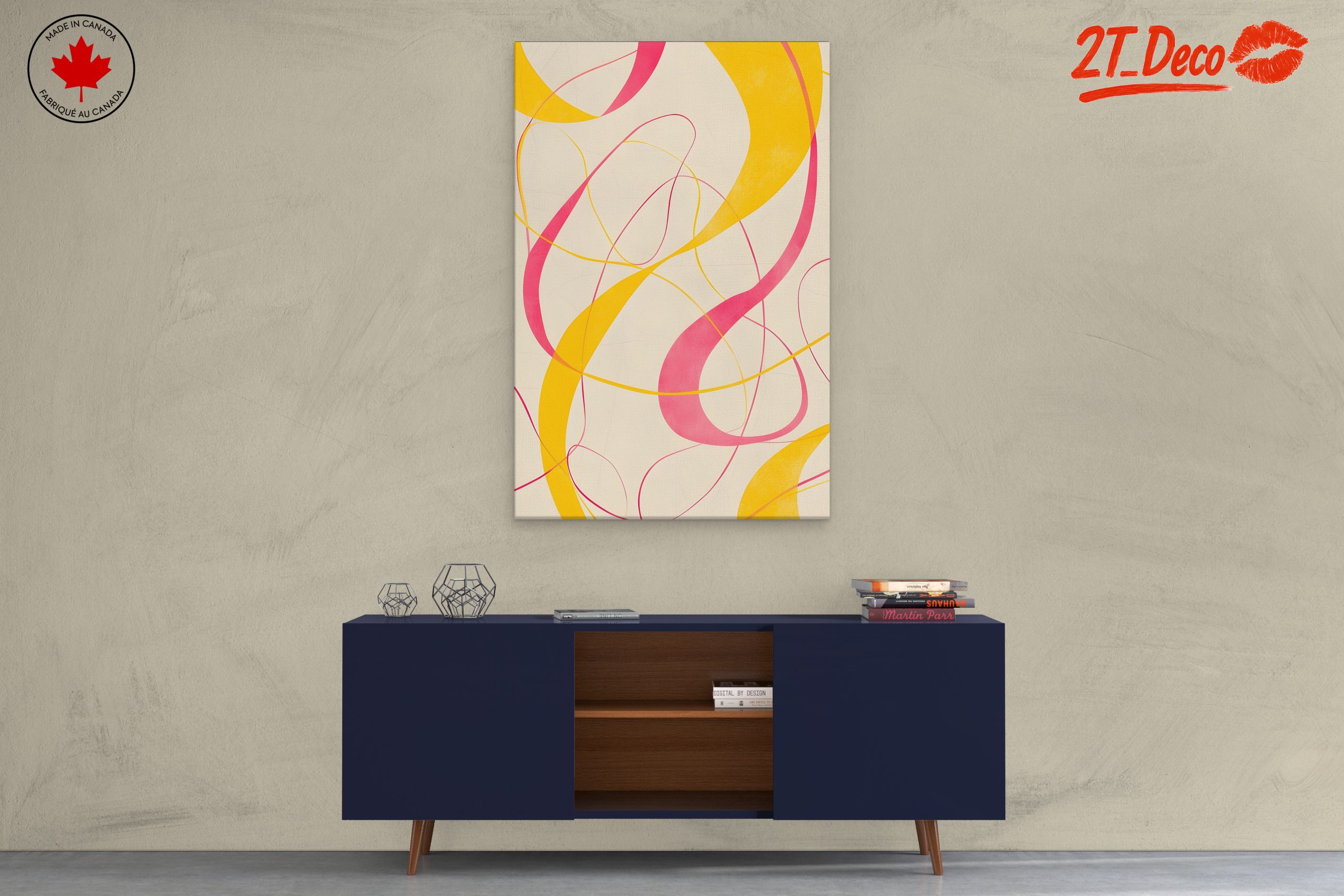 Abstract Curved Lines in Bright Colors - Image 3