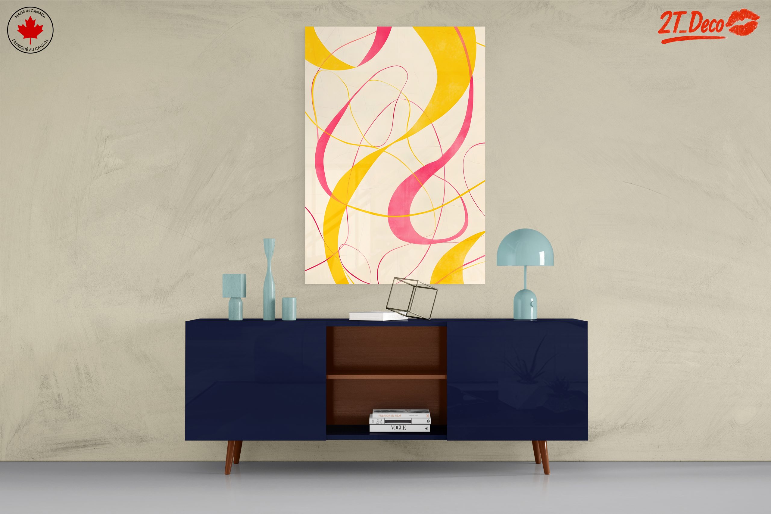 Abstract Curved Lines in Bright Colors - Image 8