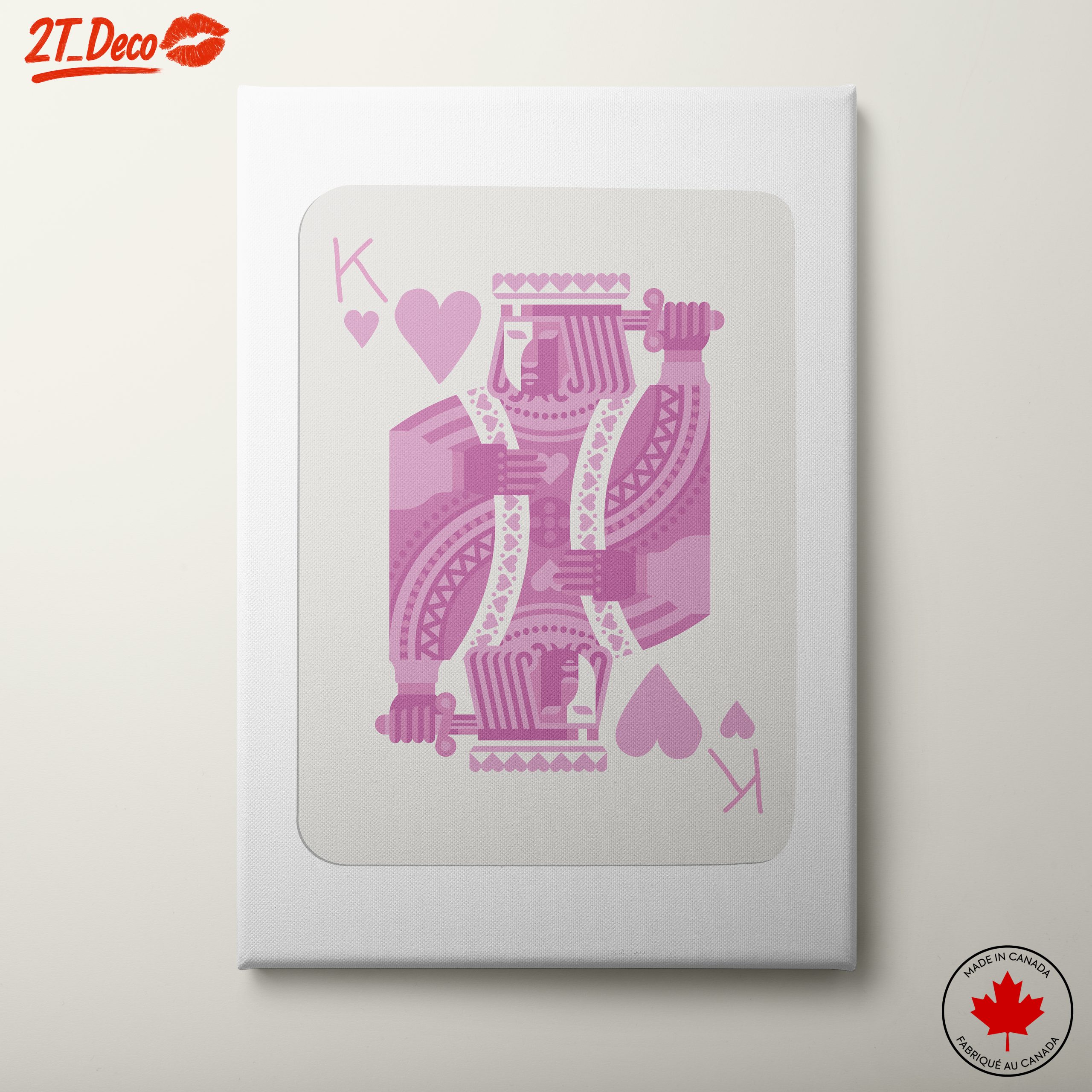 Stylized Heart King Playing Card Art