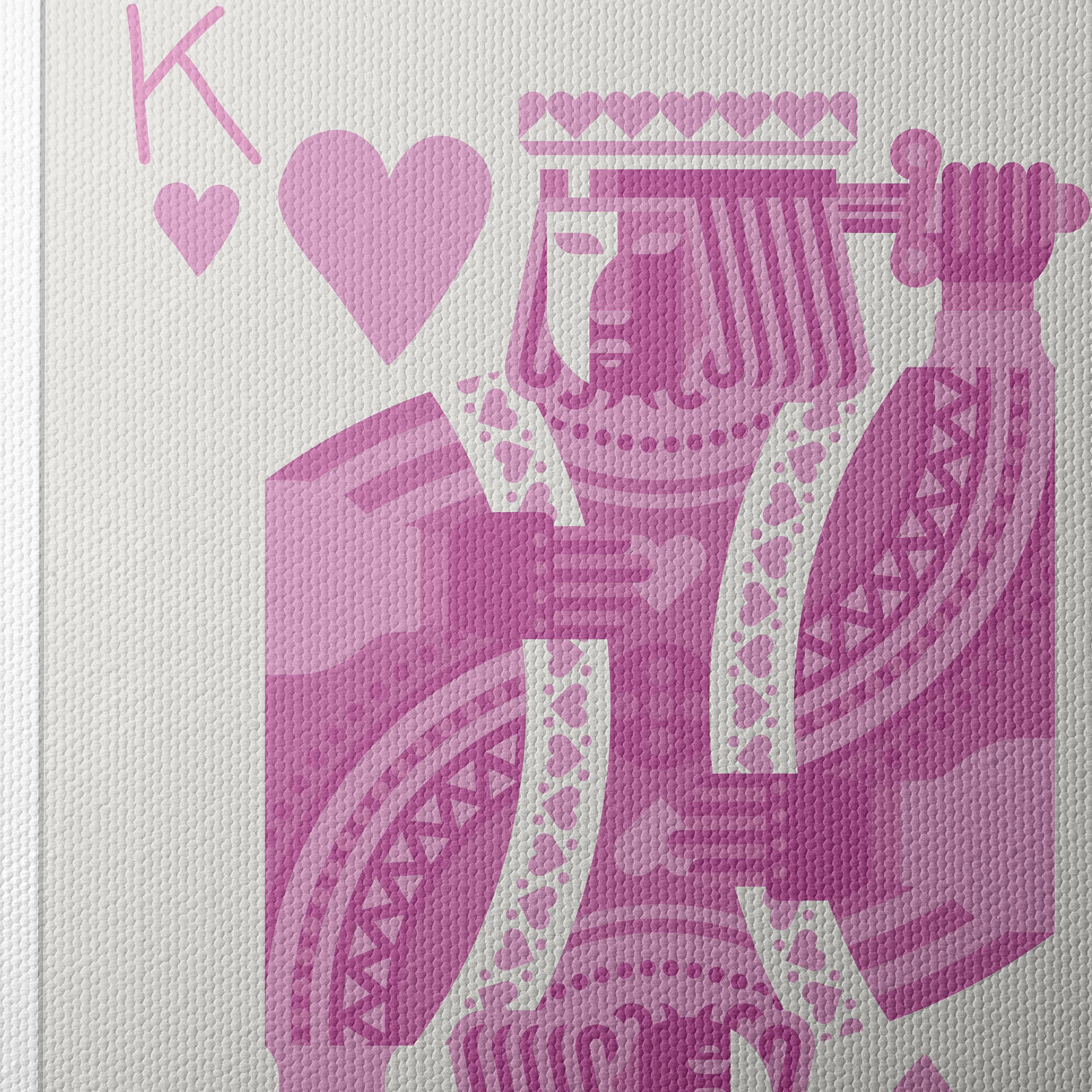 Stylized Heart King Playing Card Art - Image 4