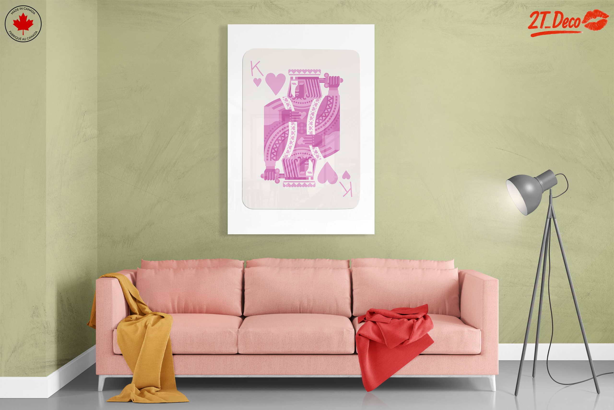 Stylized Heart King Playing Card Art - Image 7