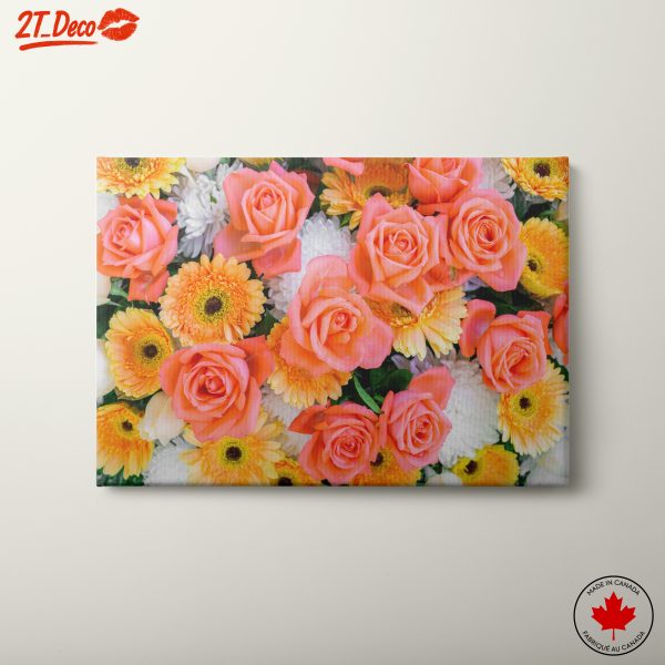 Vibrant Floral Arrangement in Shades of Pink and Orange