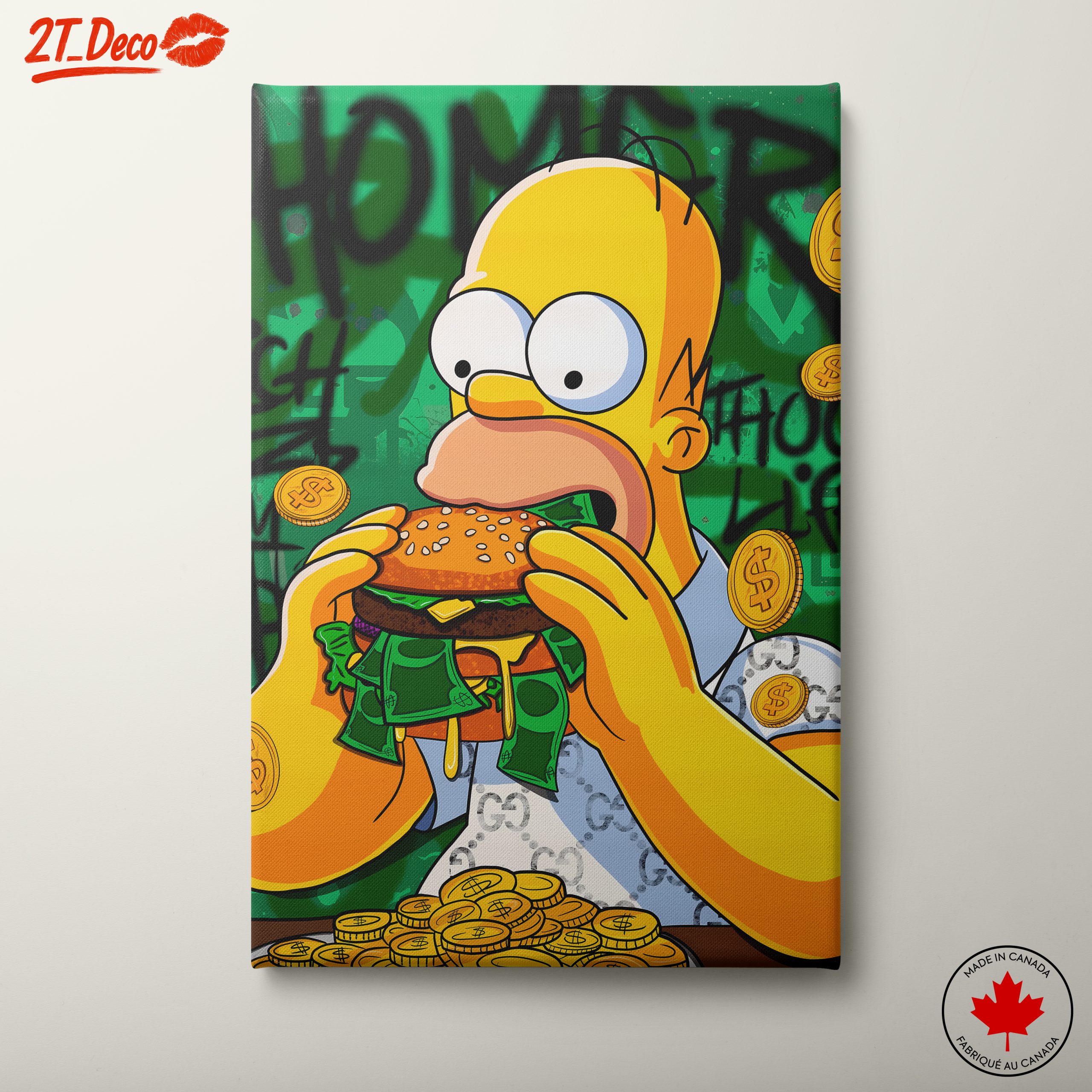 Homer Simpson Enjoying a Big Burger
