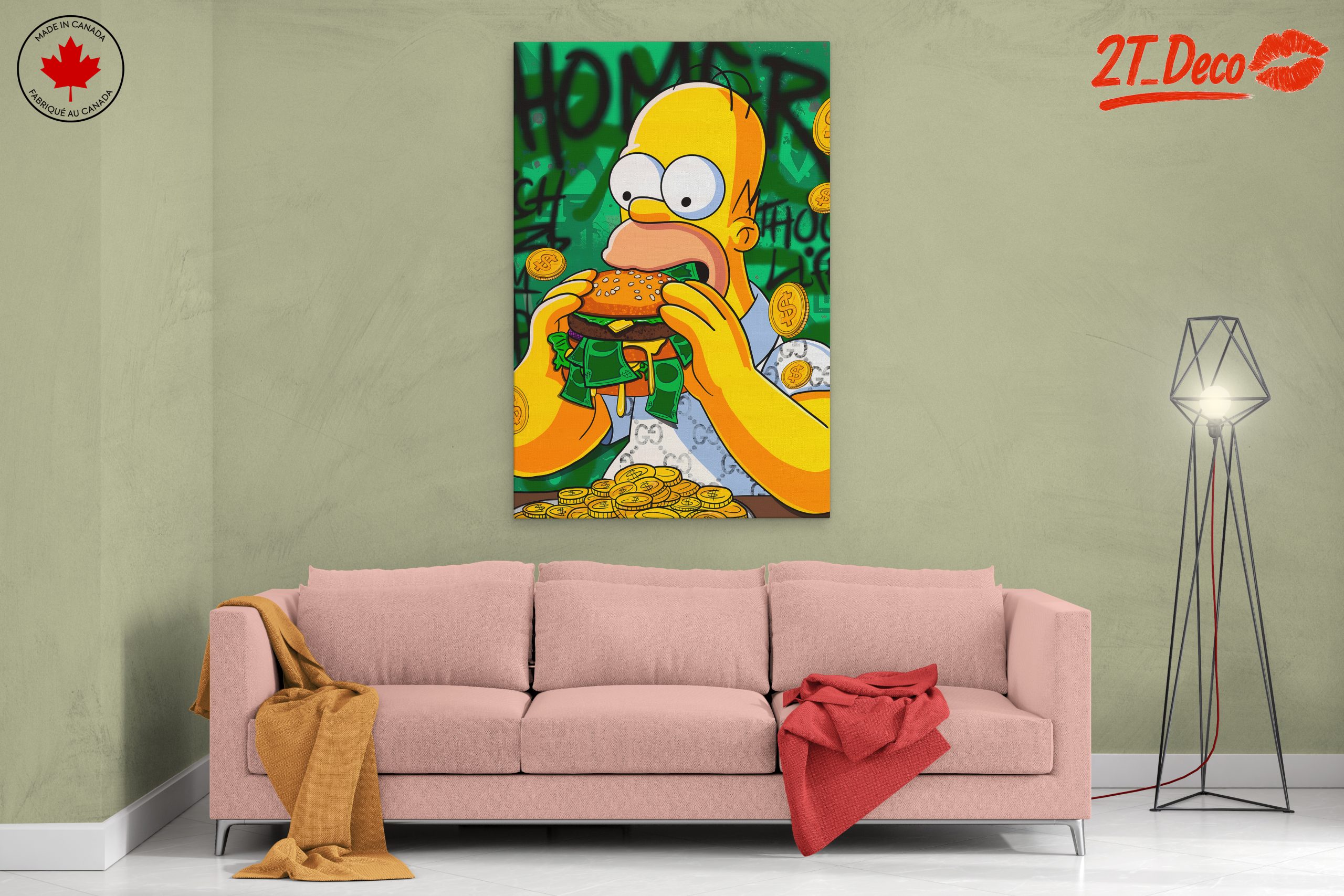 Homer Simpson Enjoying a Big Burger - Image 2