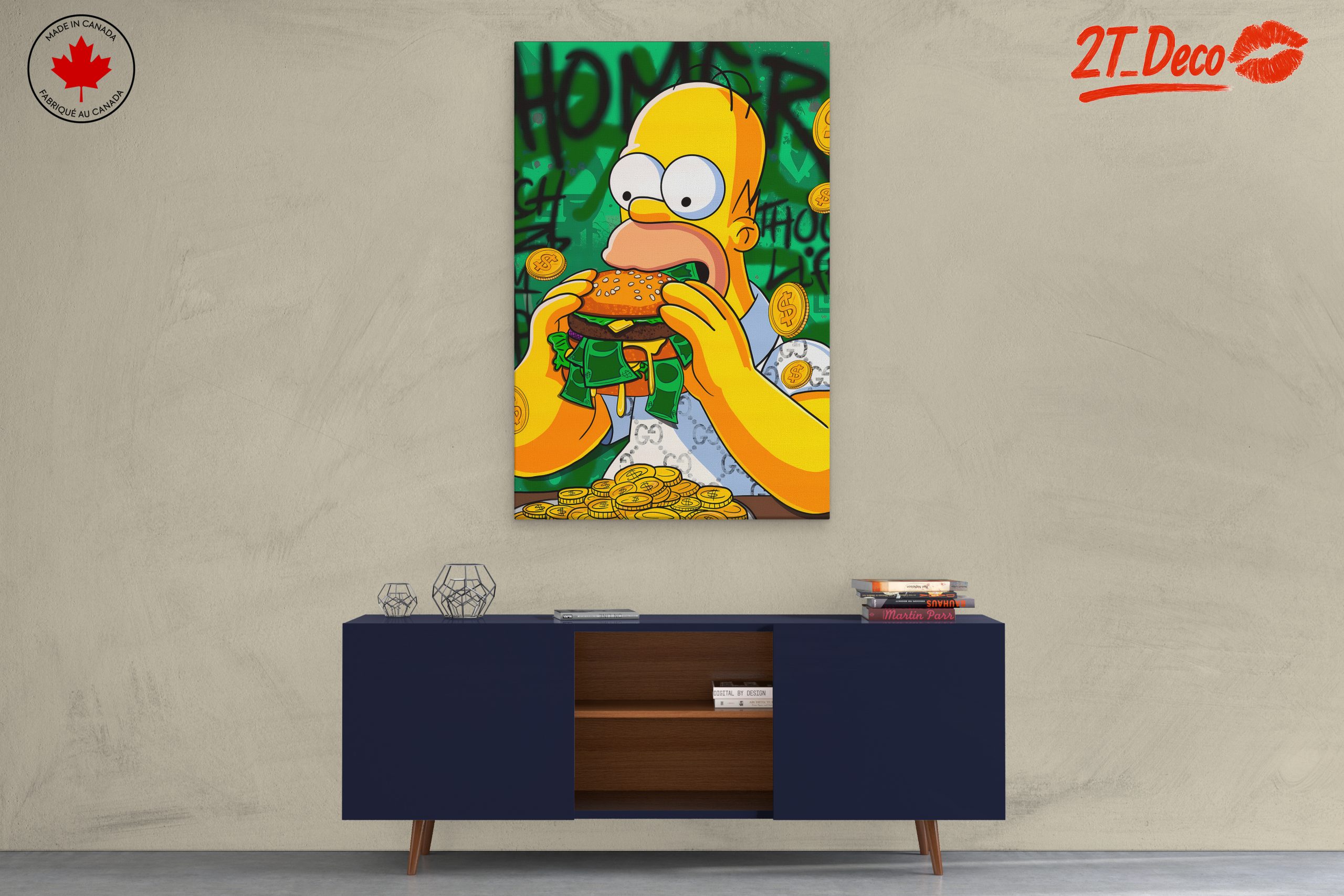 Homer Simpson Enjoying a Big Burger - Image 3