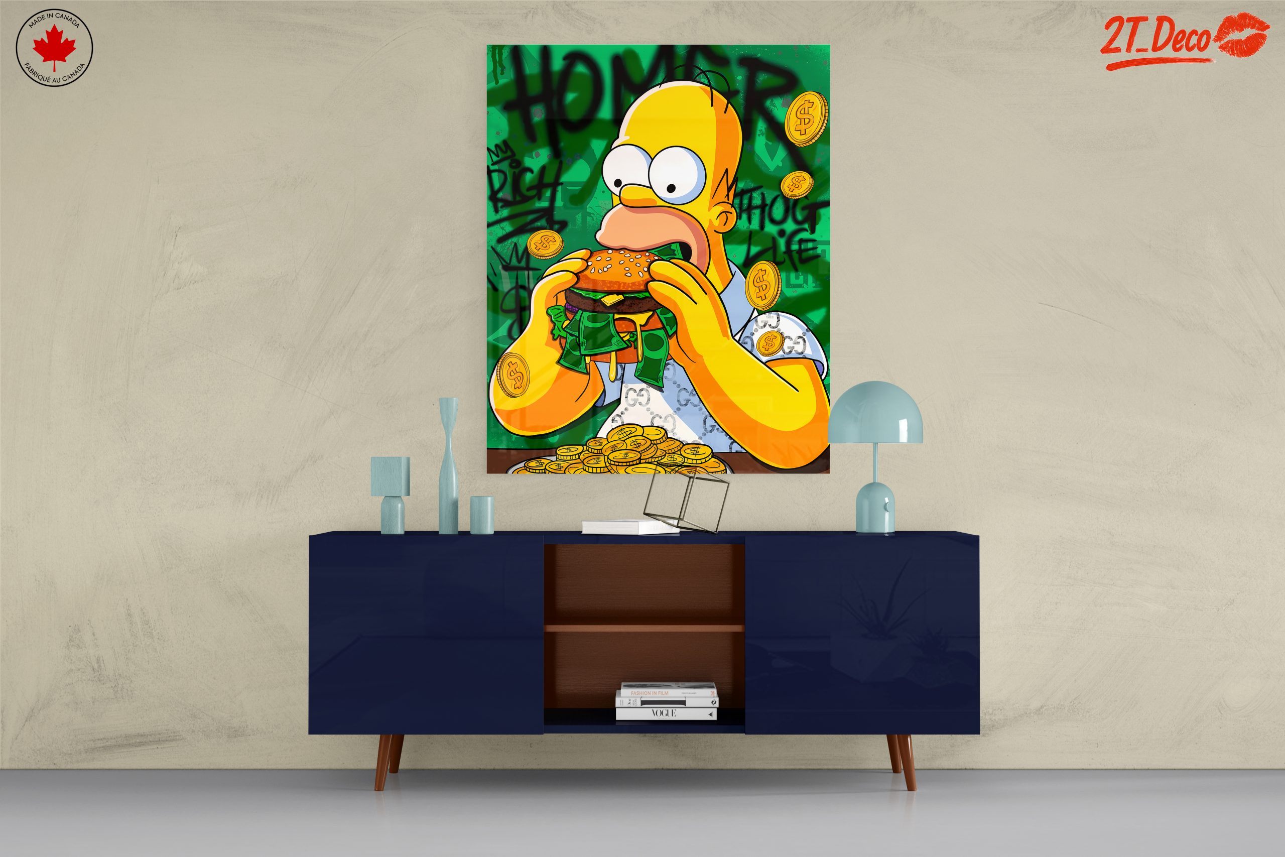 Homer Simpson Enjoying a Big Burger - Image 8