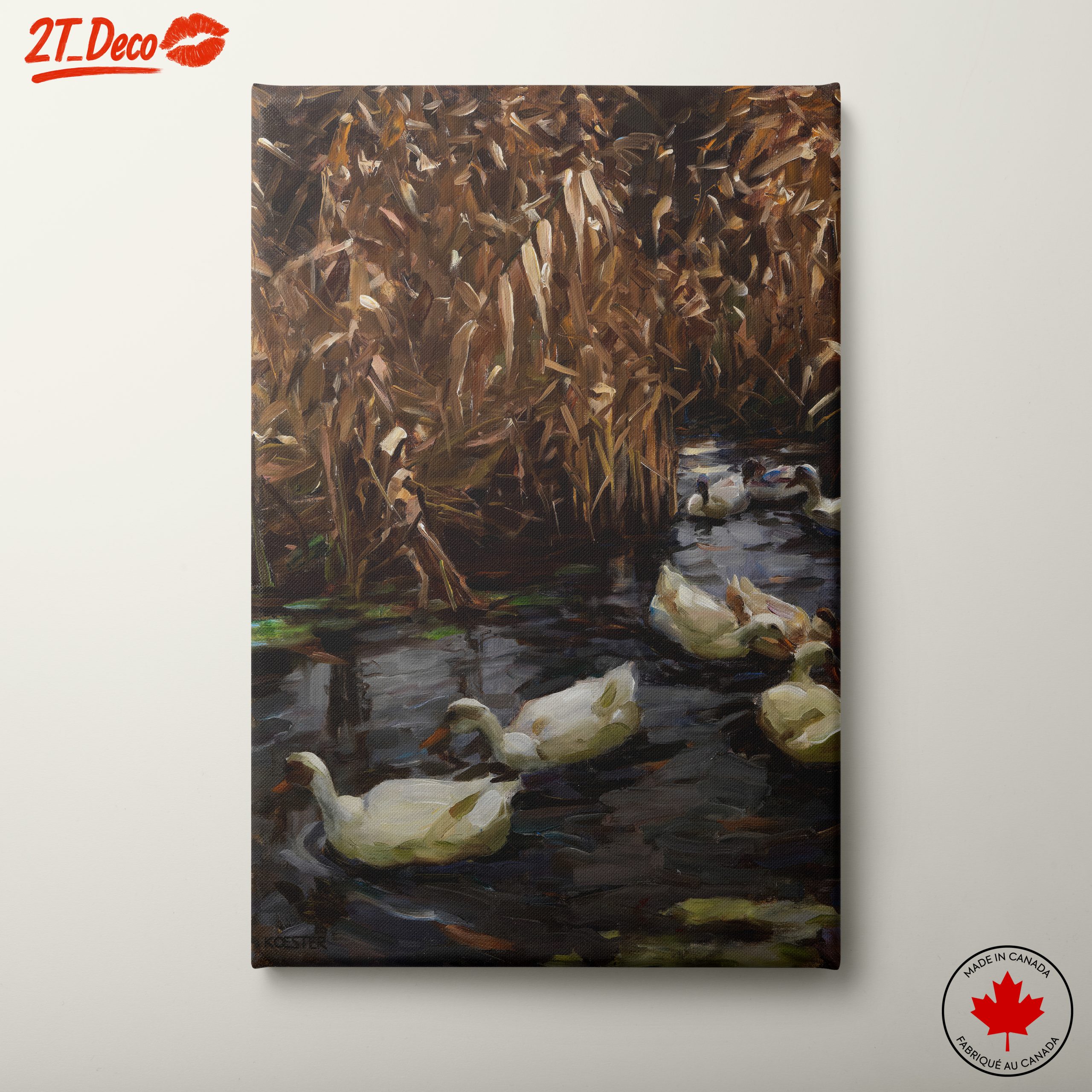 Ducks Swimming in a Tranquil Pool