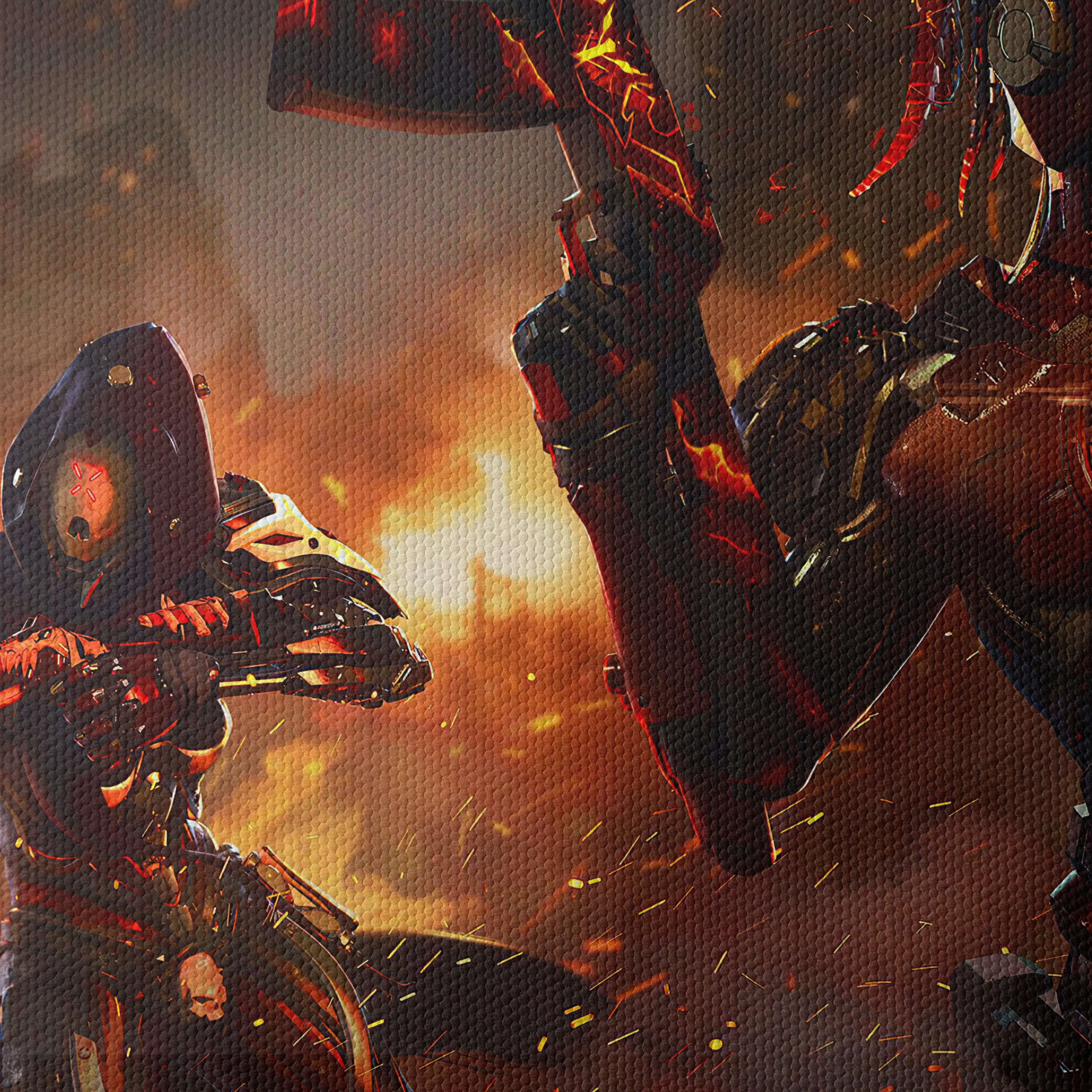 Dynamic Anime Action Scene with Futuristic Characters - Image 4