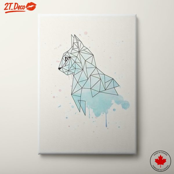 Geometric Cat Art for Modern Decor