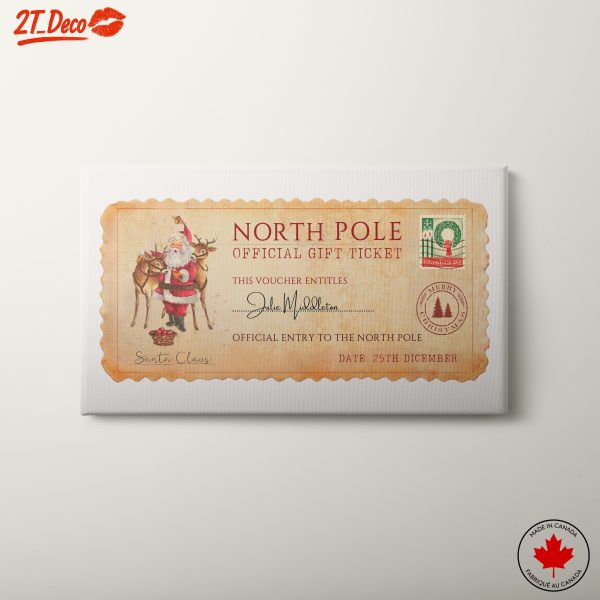 North Pole Official Gift Ticket Artwork