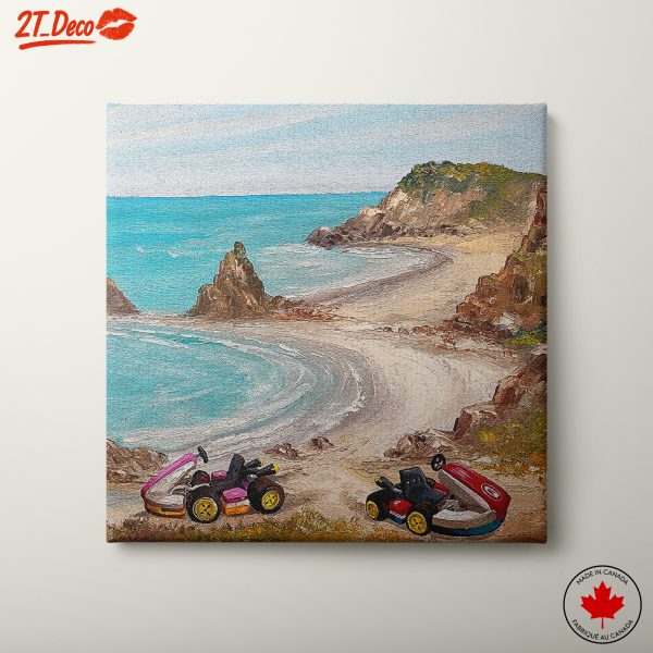 Whimsical Adventure Landscape with Toy Vehicles