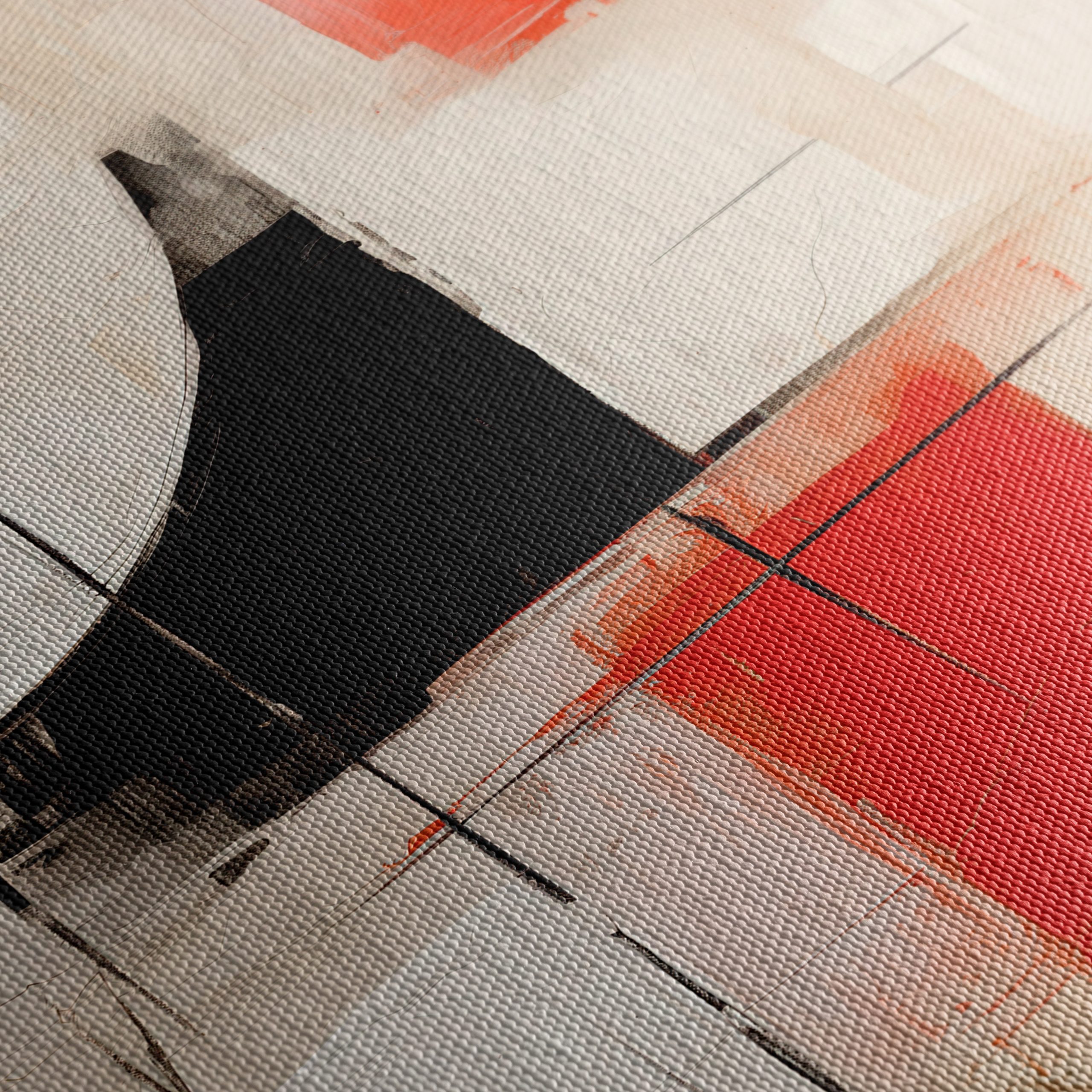 Geometric Abstract Art in Neutral Tones - Image 5