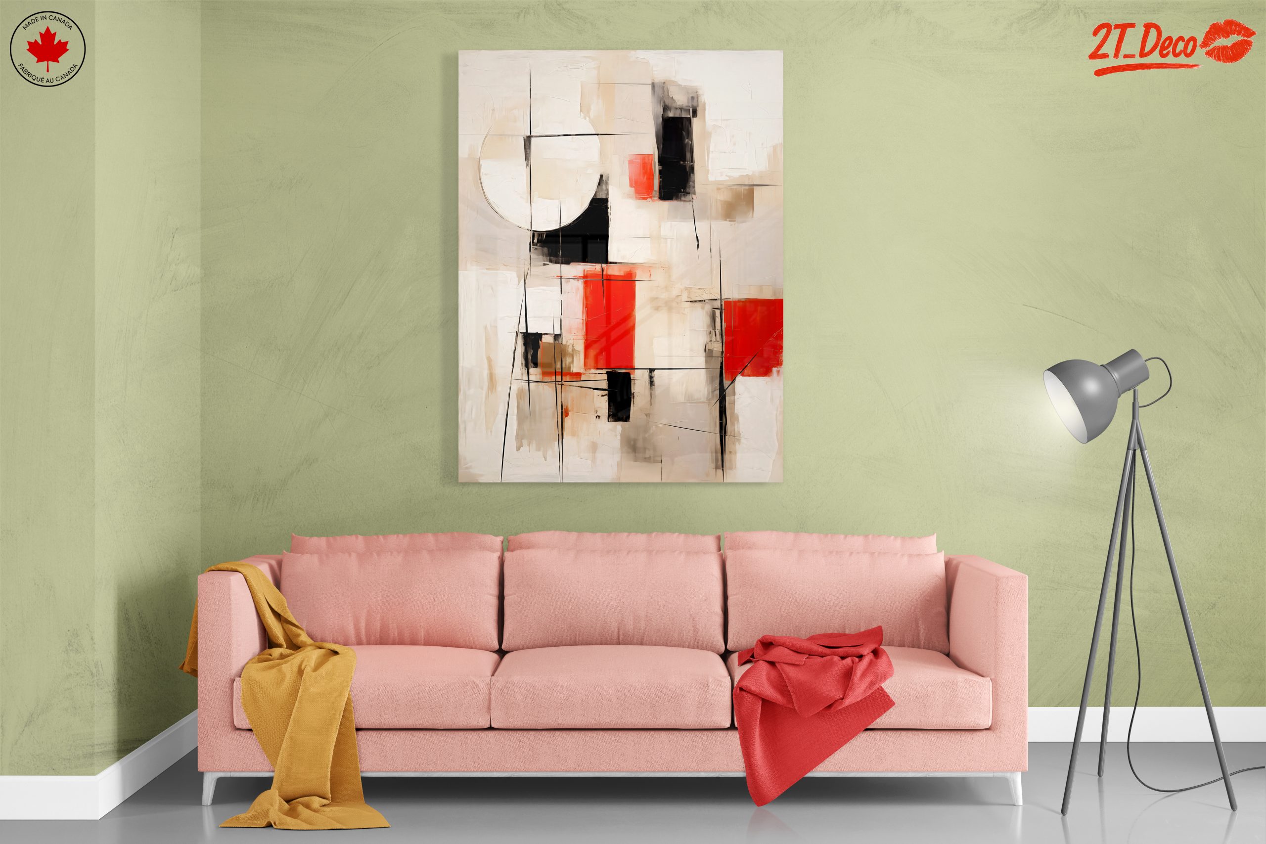 Geometric Abstract Art in Neutral Tones - Image 7