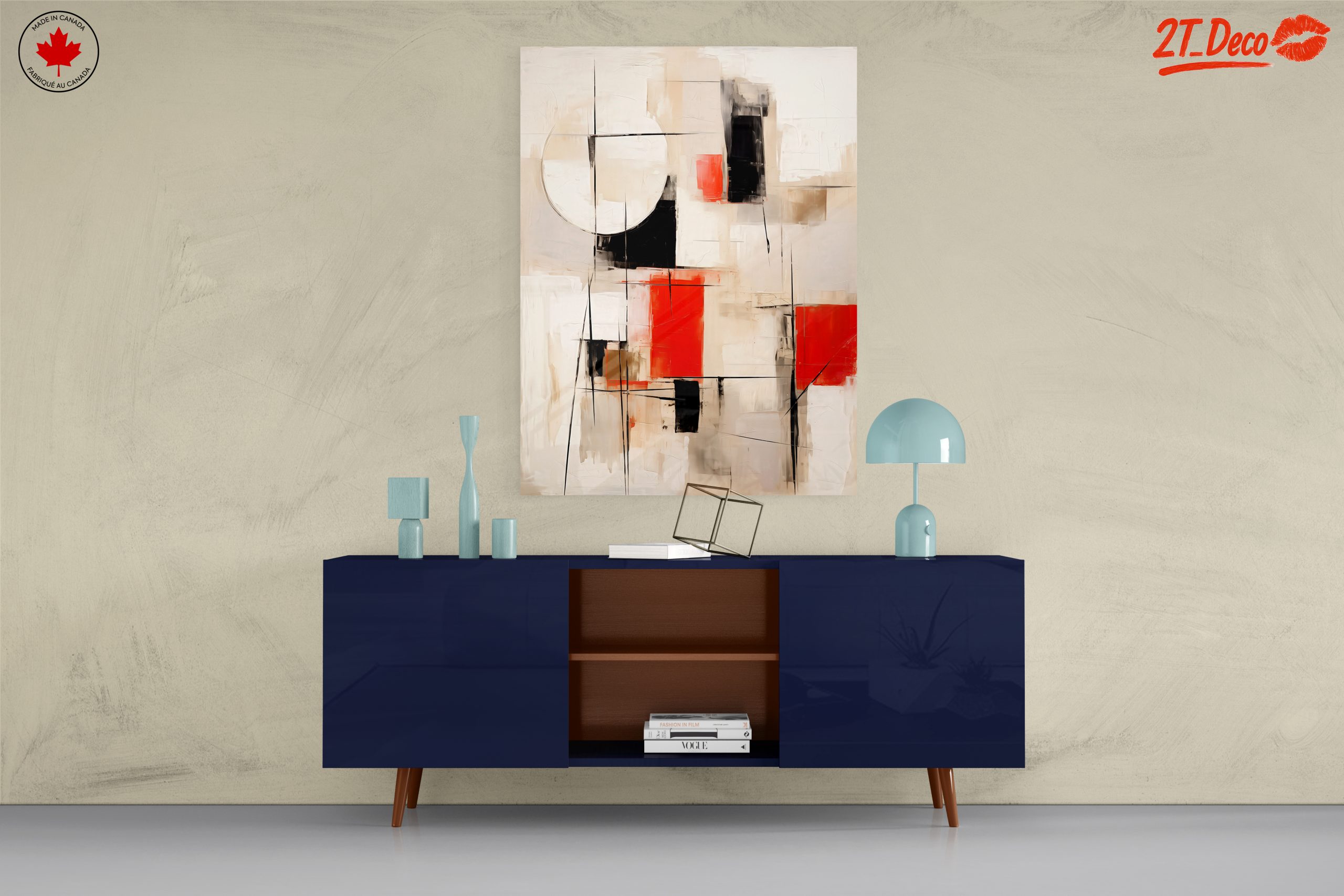 Geometric Abstract Art in Neutral Tones - Image 8