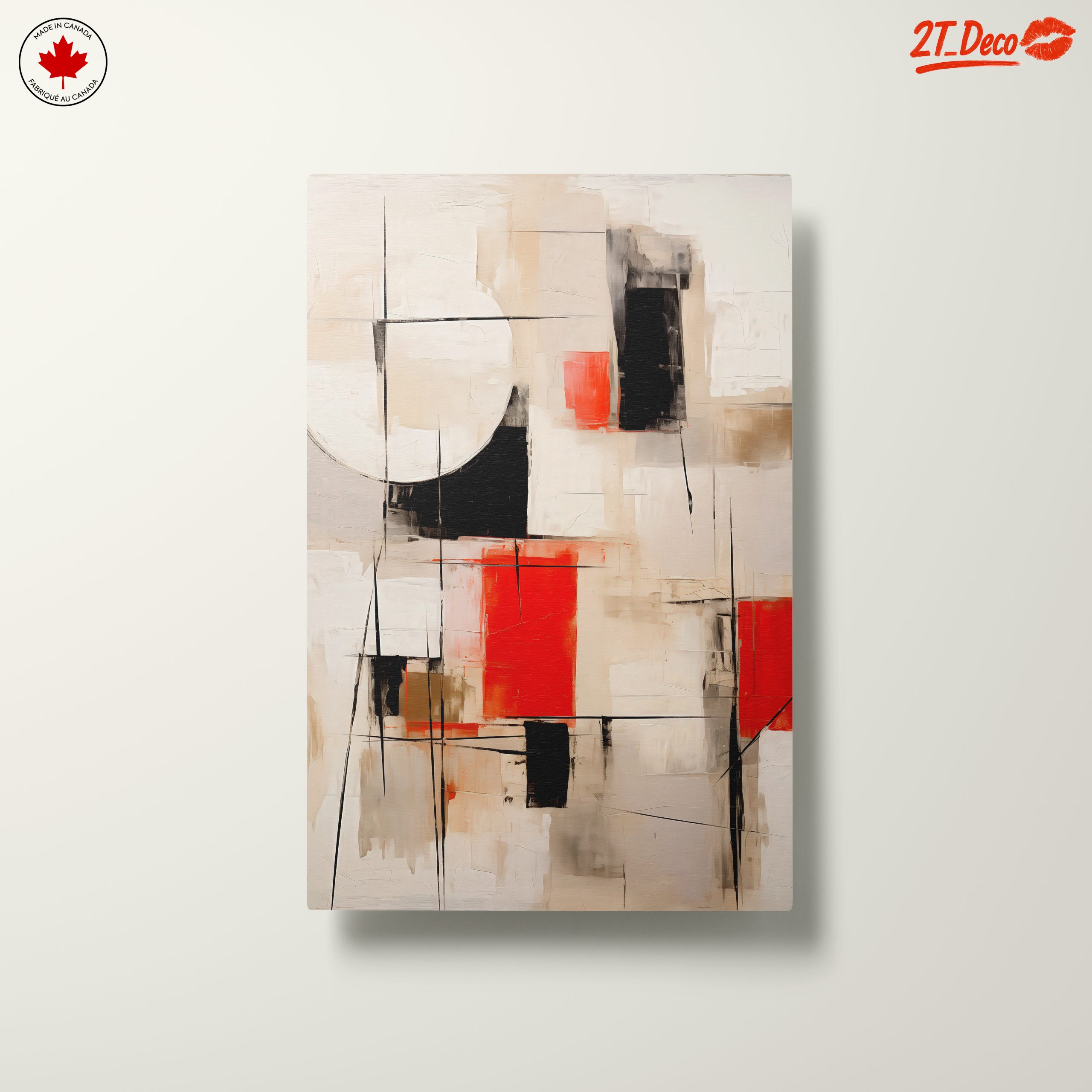 Geometric Abstract Art in Neutral Tones - Image 10