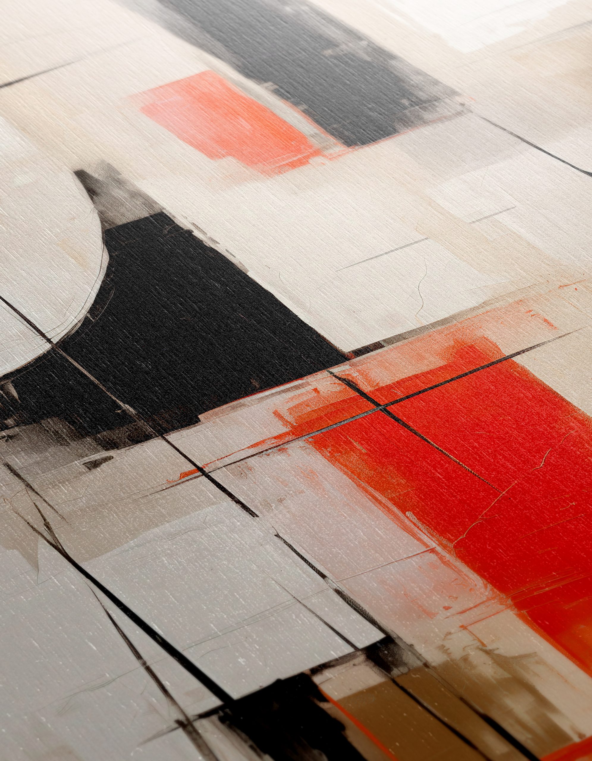 Geometric Abstract Art in Neutral Tones - Image 12