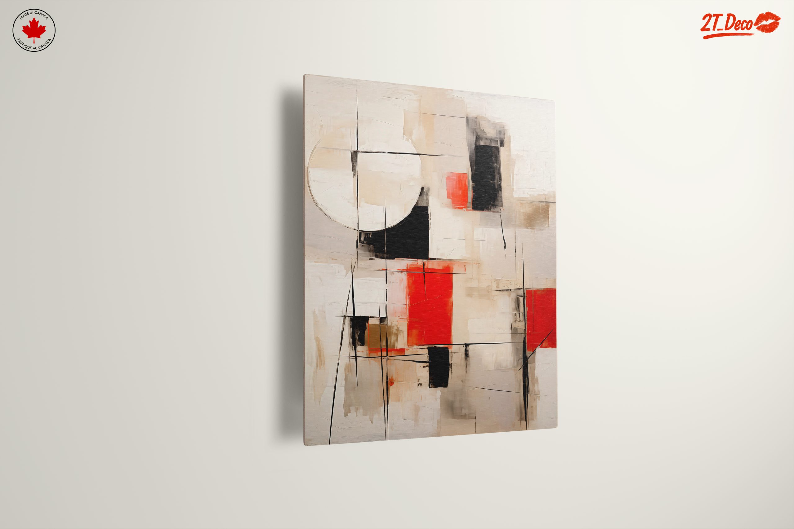 Geometric Abstract Art in Neutral Tones - Image 13