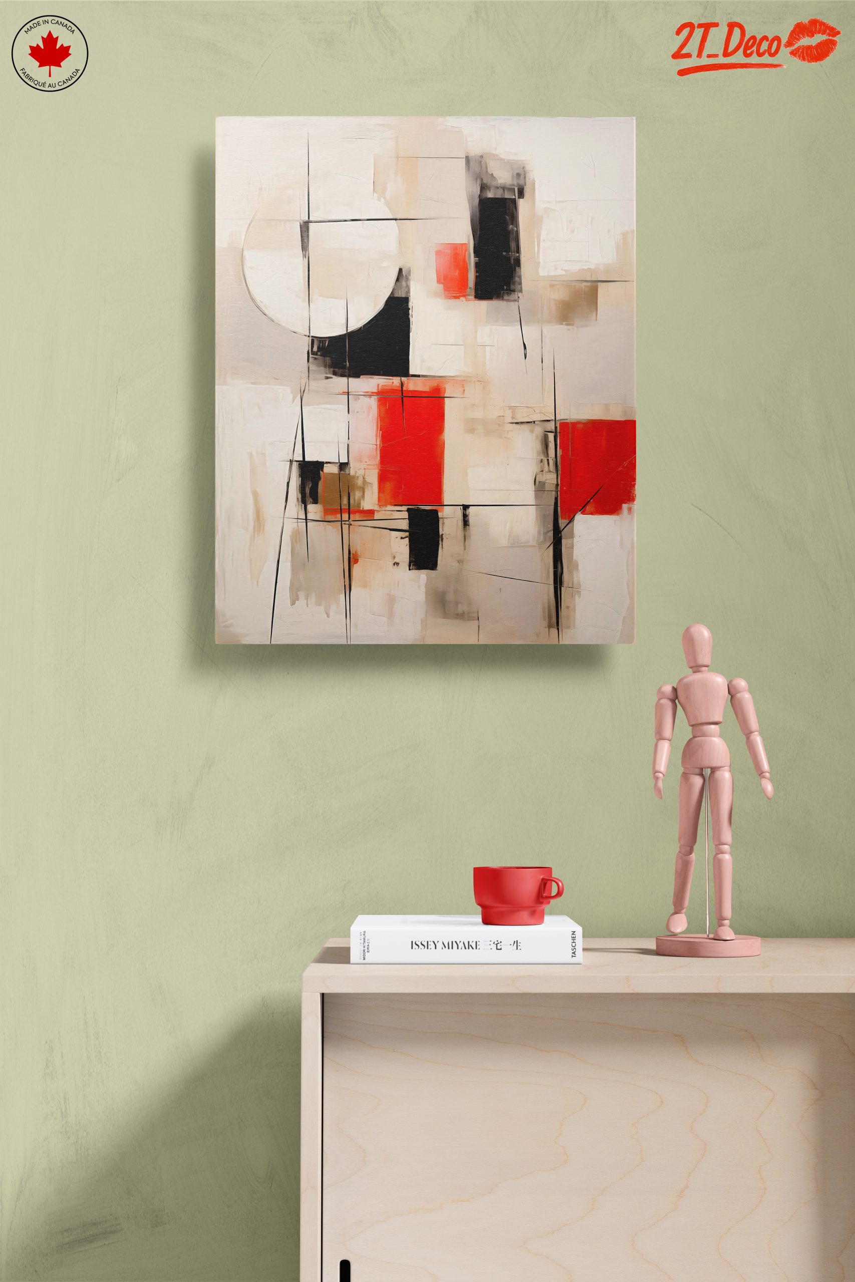 Geometric Abstract Art in Neutral Tones - Image 14