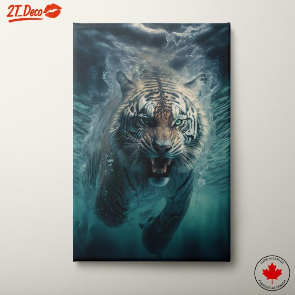 Majestic Tiger Swimming in Water
