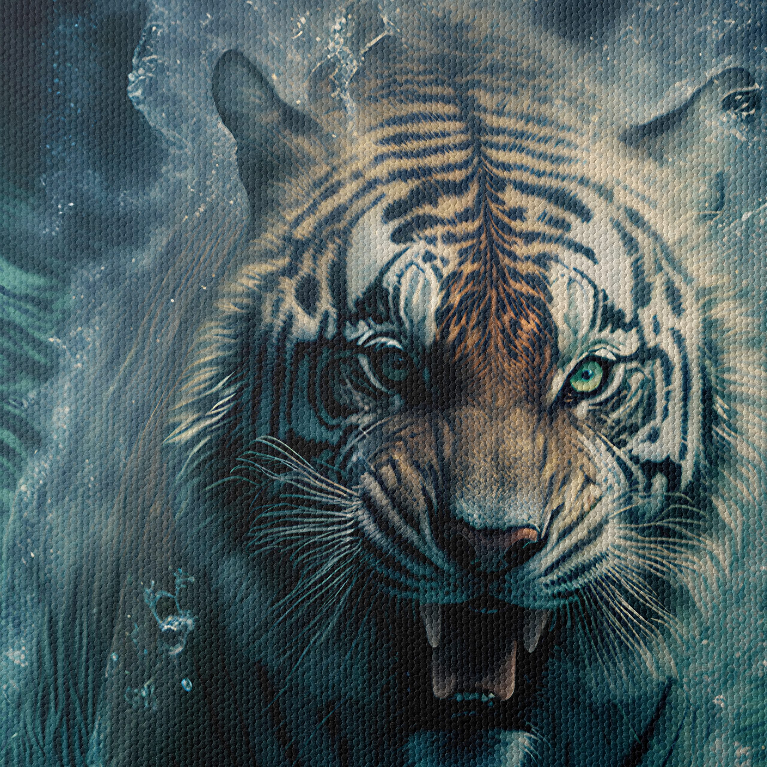 Majestic Tiger Swimming in Water - Image 4