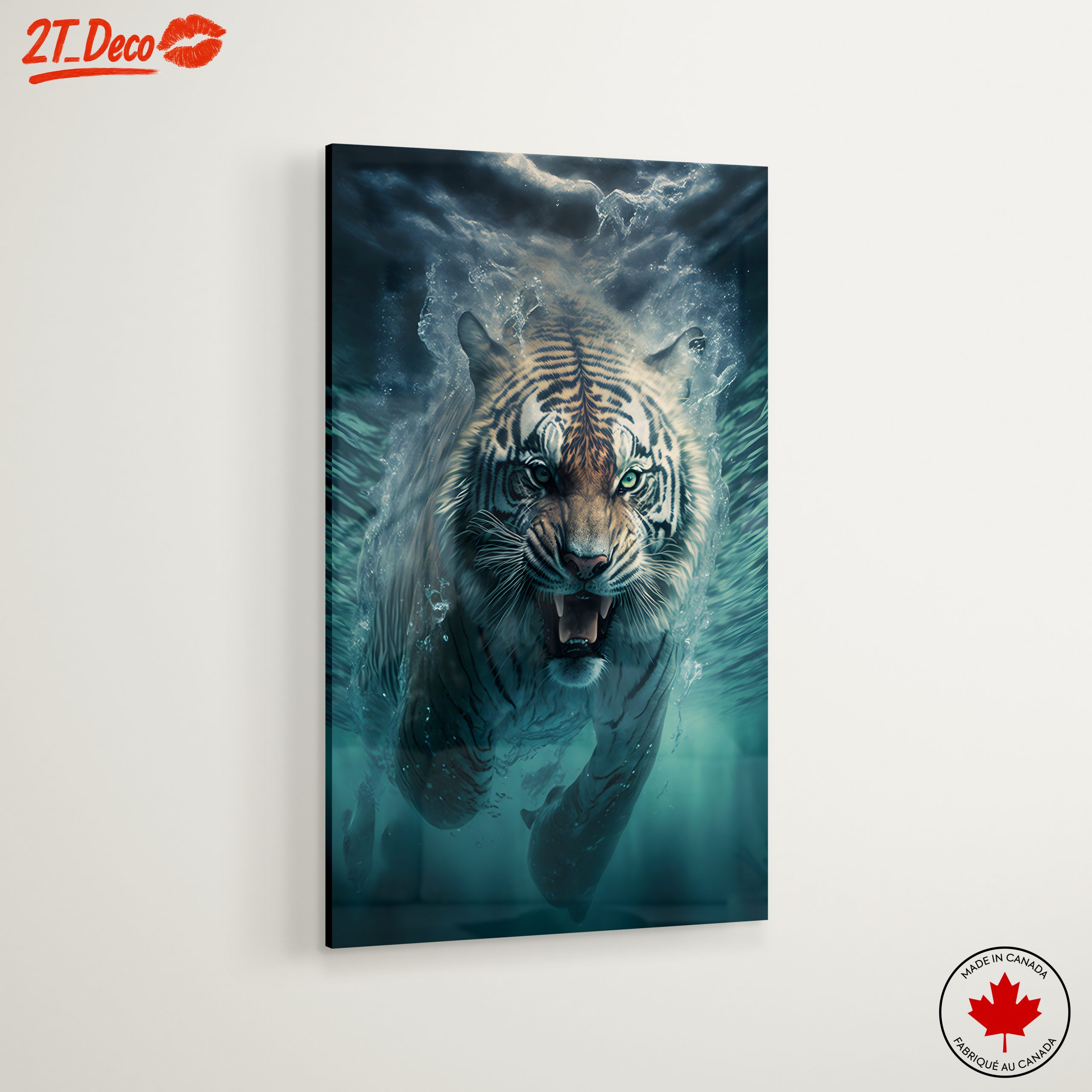 Majestic Tiger Swimming in Water - Image 6