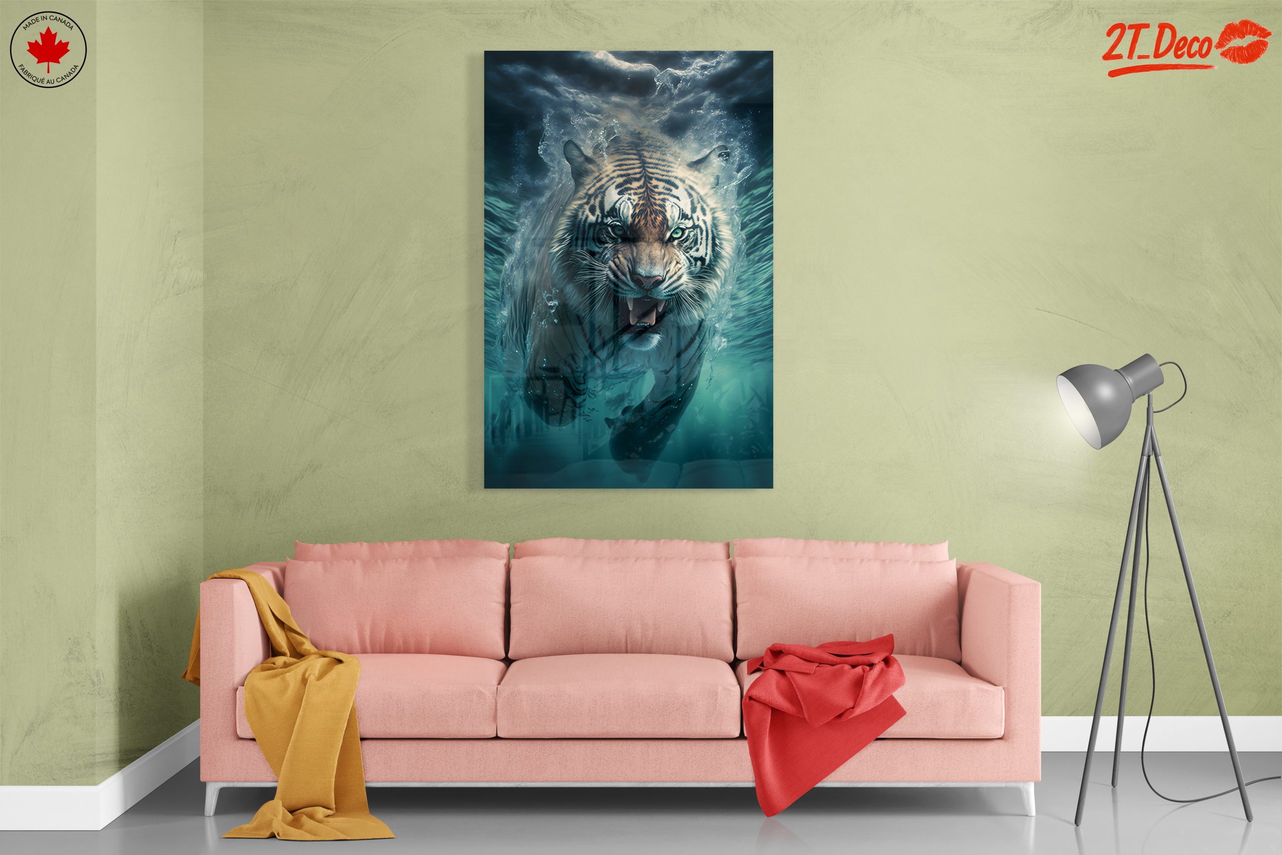 Majestic Tiger Swimming in Water - Image 7