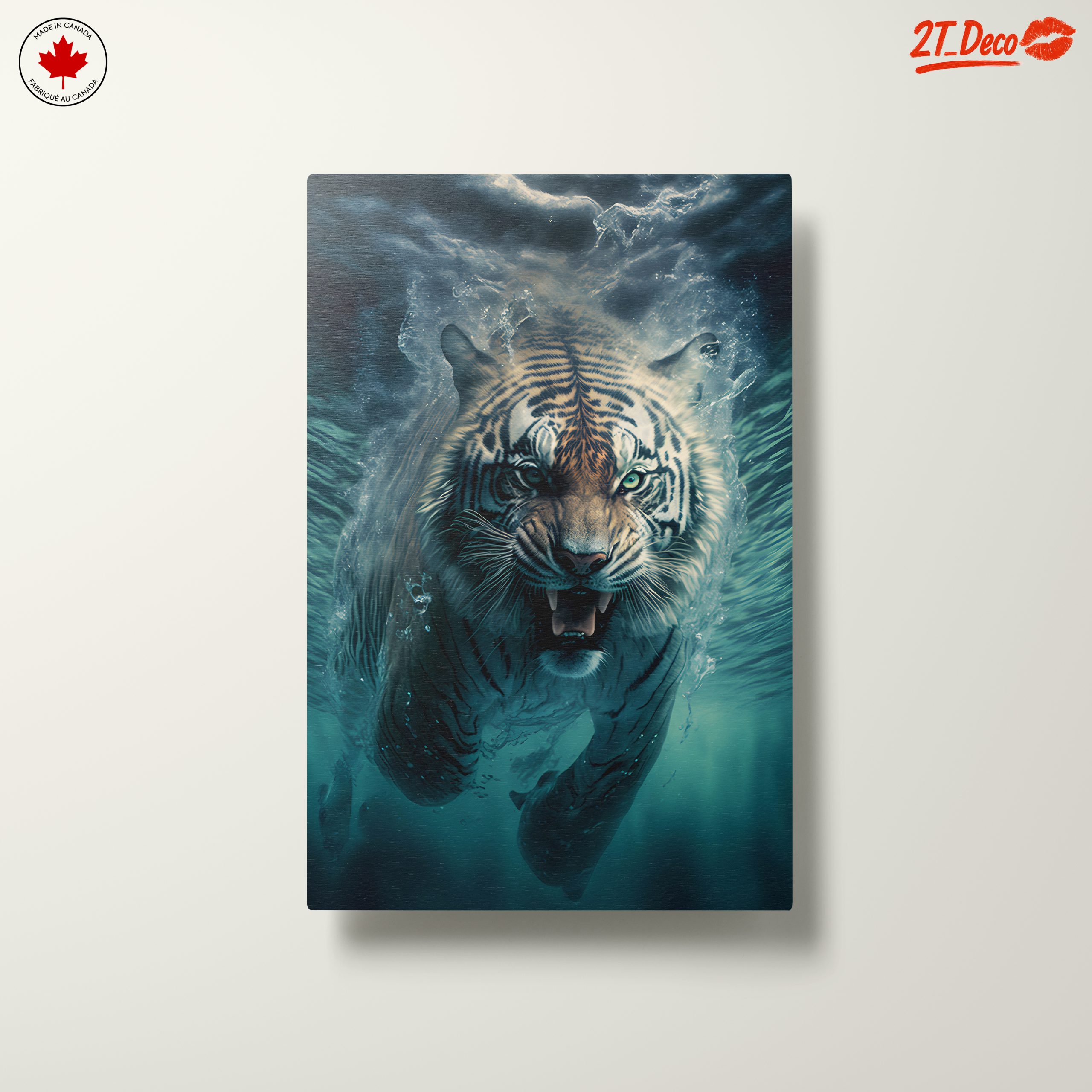 Majestic Tiger Swimming in Water - Image 10