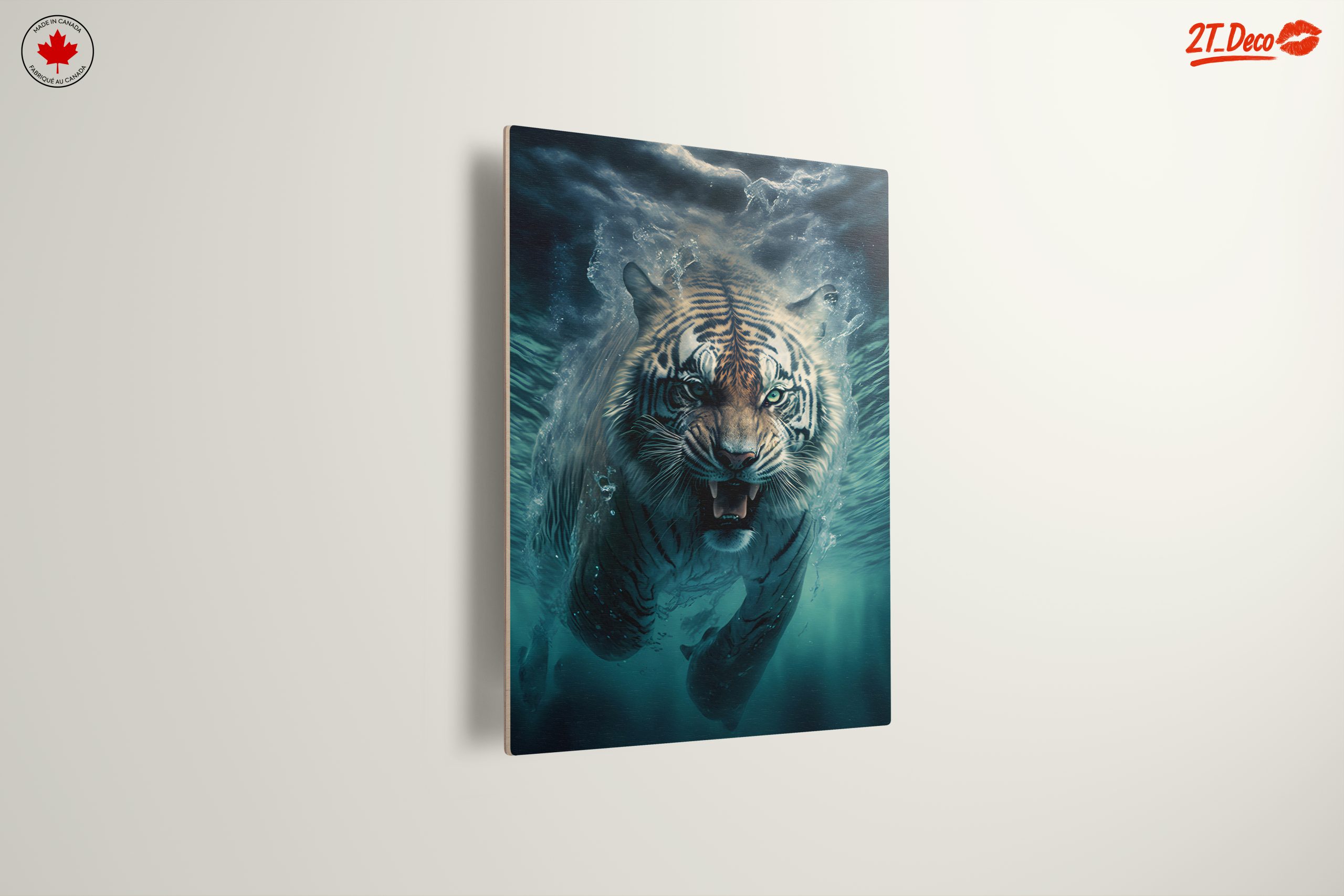 Majestic Tiger Swimming in Water - Image 13