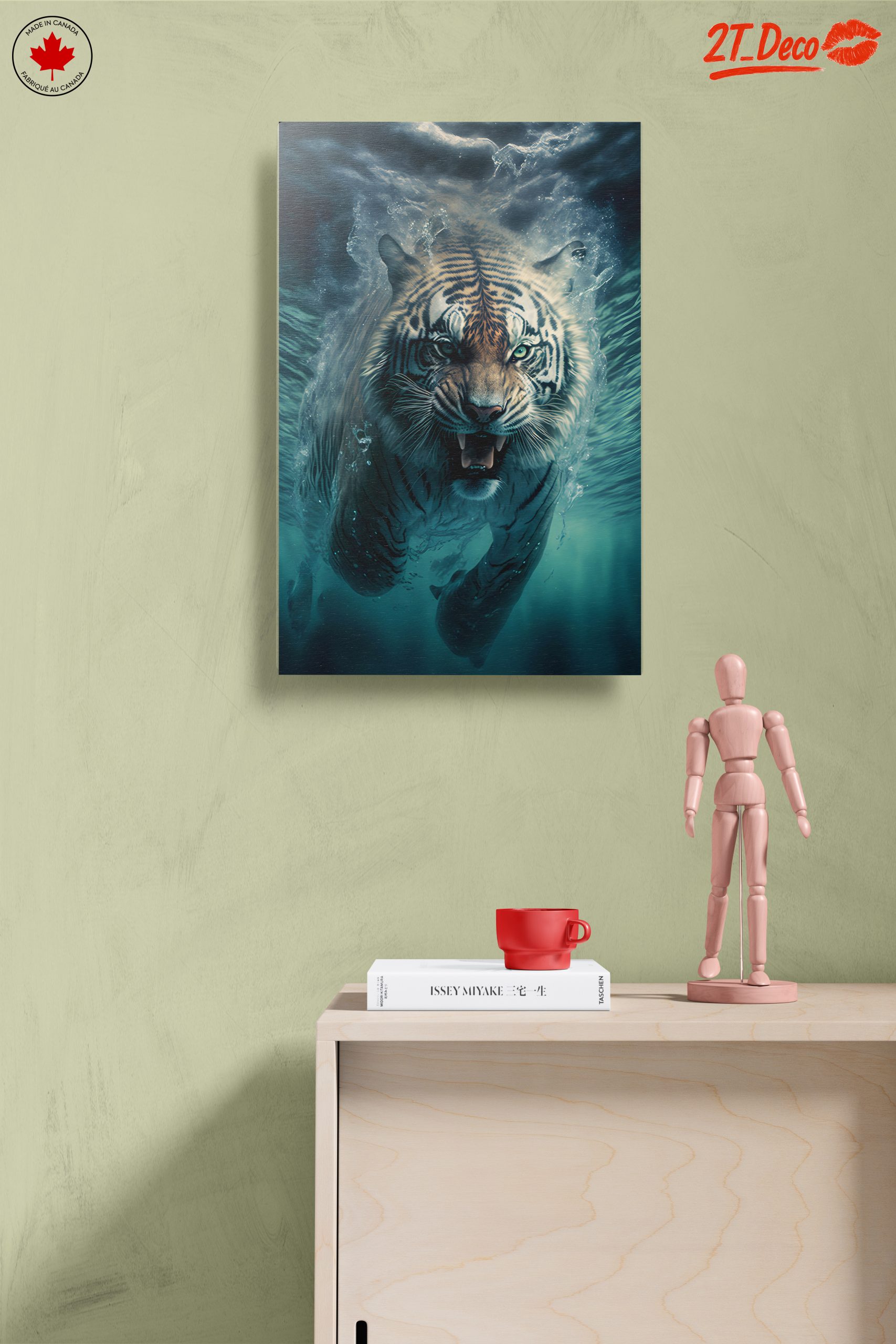 Majestic Tiger Swimming in Water - Image 14