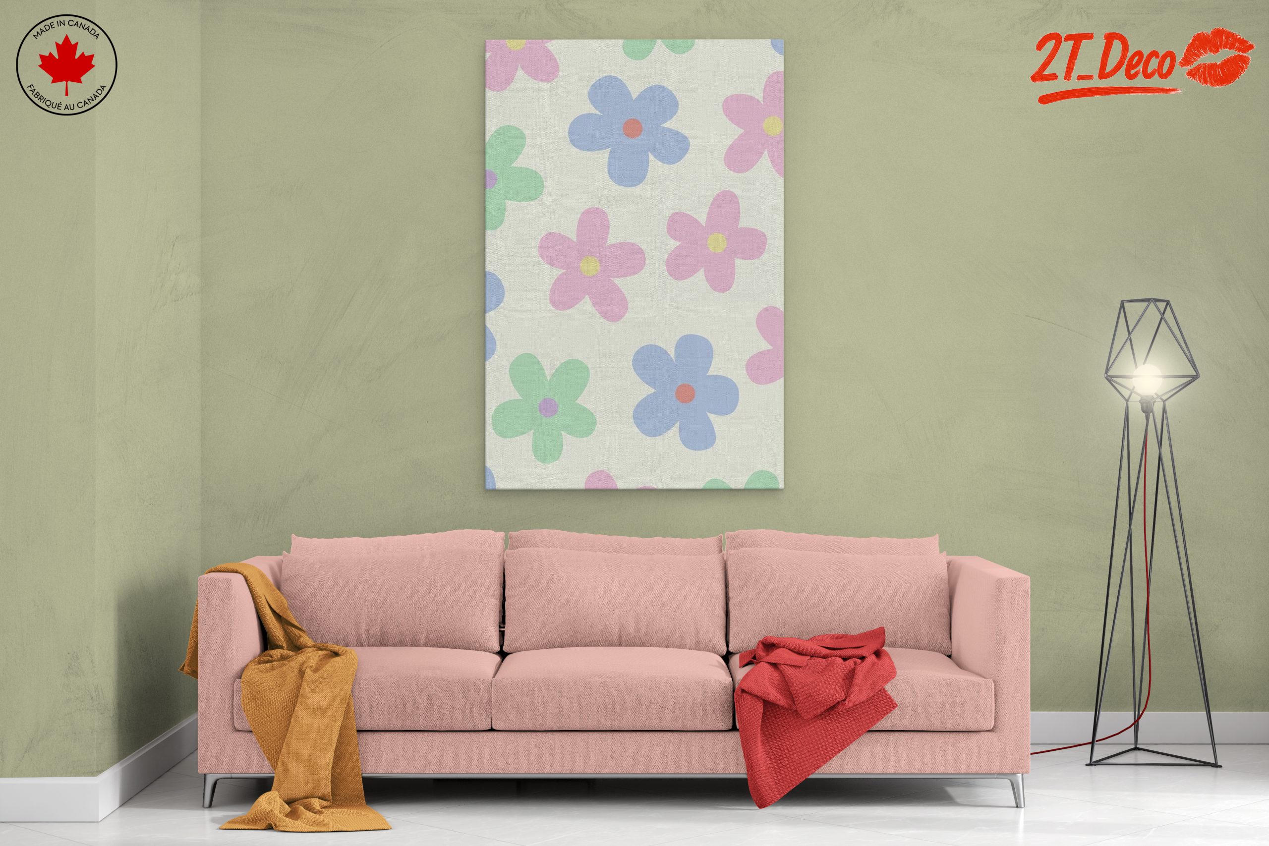 Vibrant Floral Pattern Artwork - Image 2