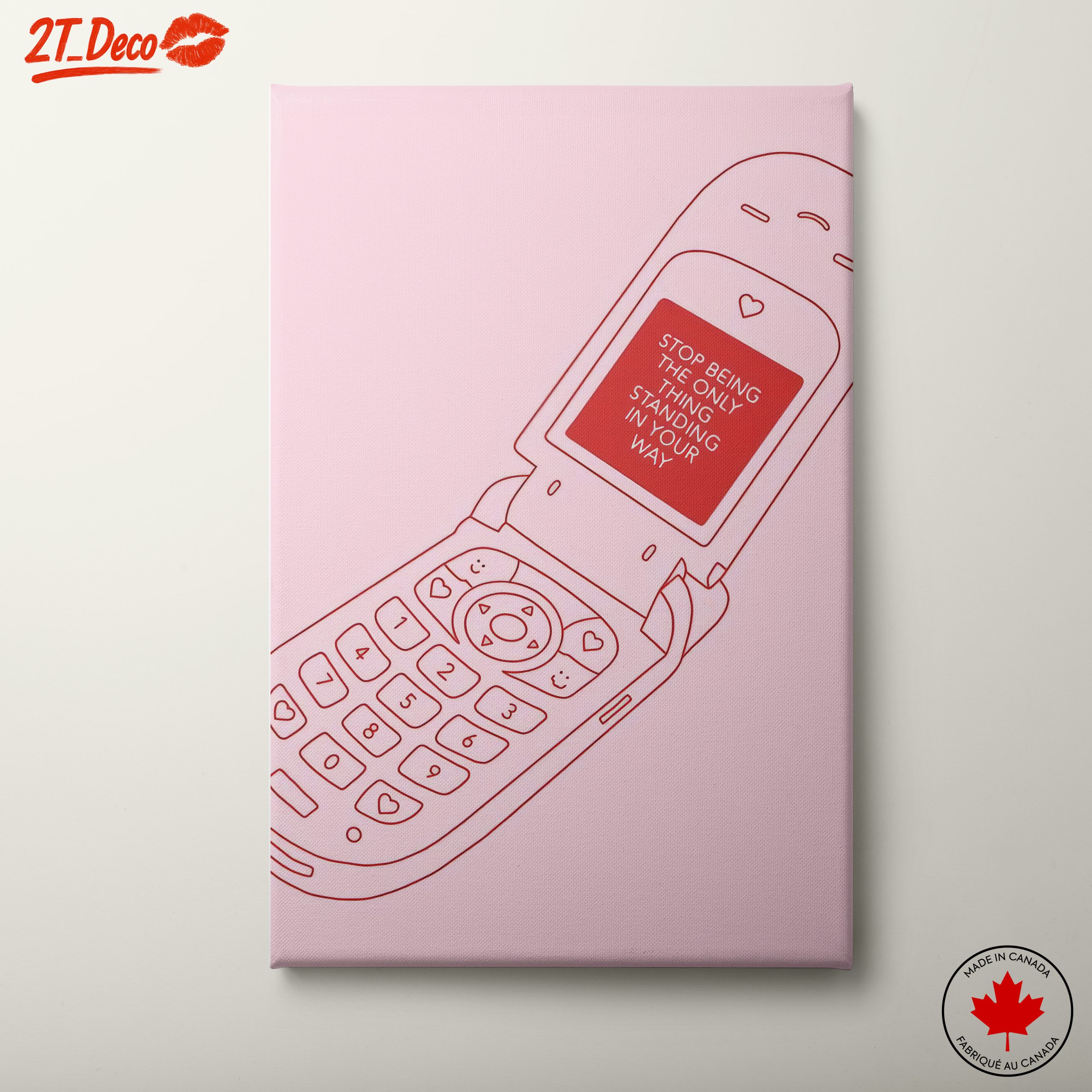Vintage Cell Phone Inspirational Quote Art