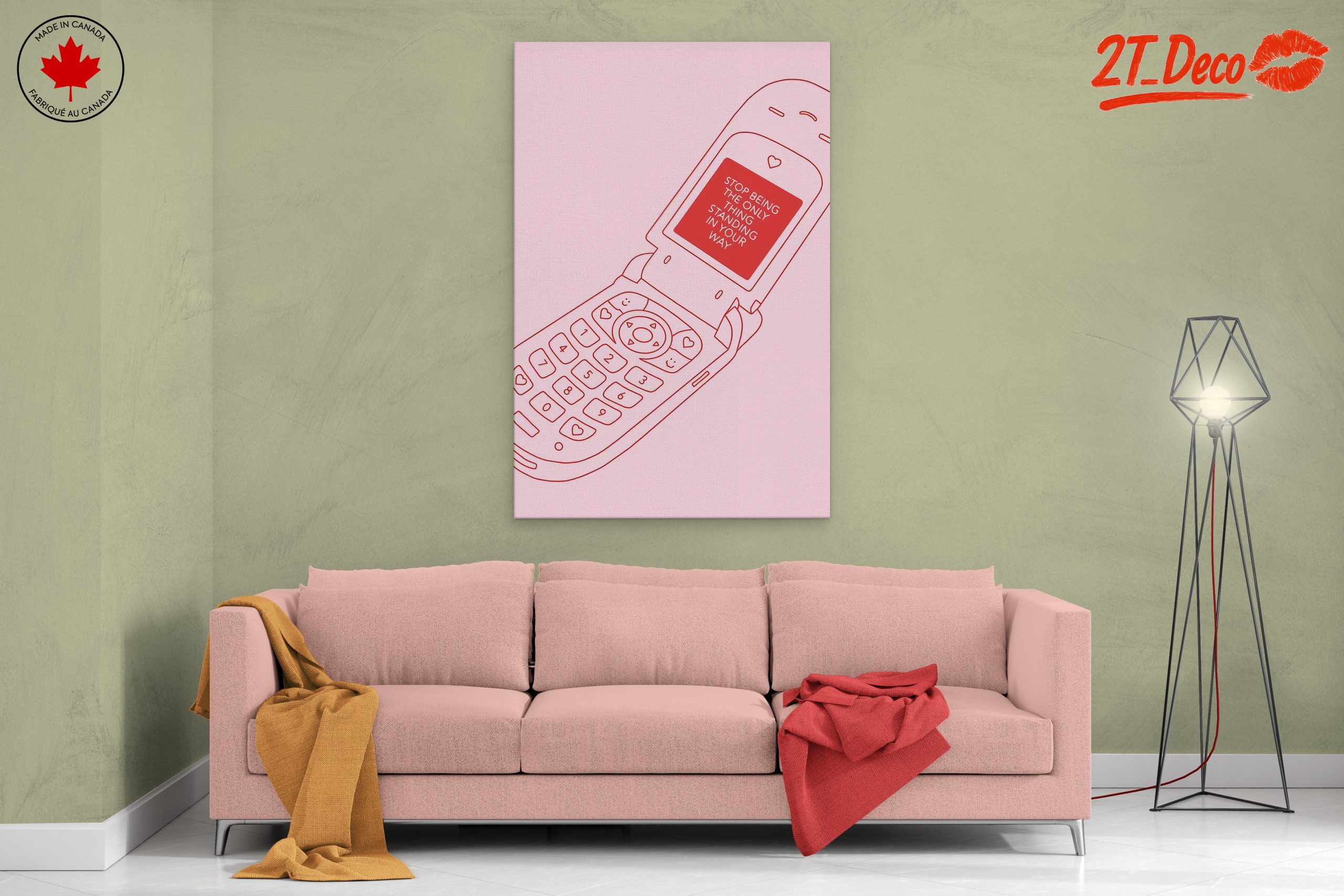 Vintage Cell Phone Inspirational Quote Art - Image 2