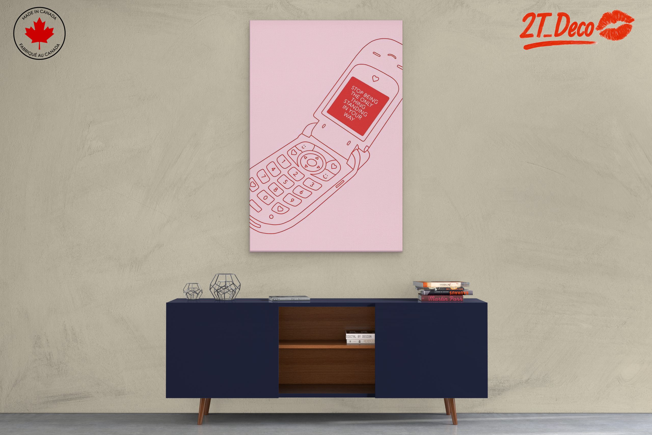 Vintage Cell Phone Inspirational Quote Art - Image 3
