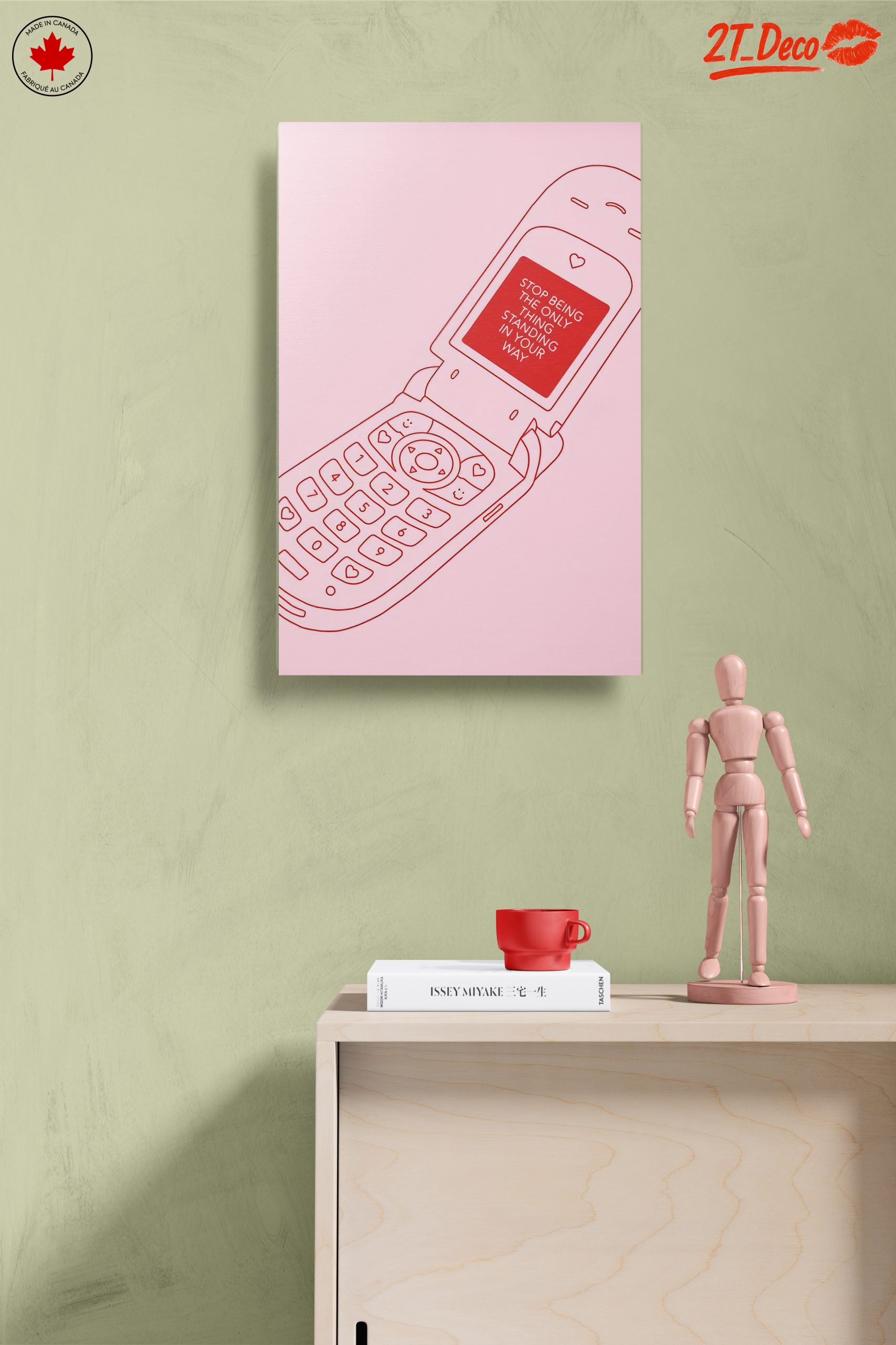 Vintage Cell Phone Inspirational Quote Art - Image 14