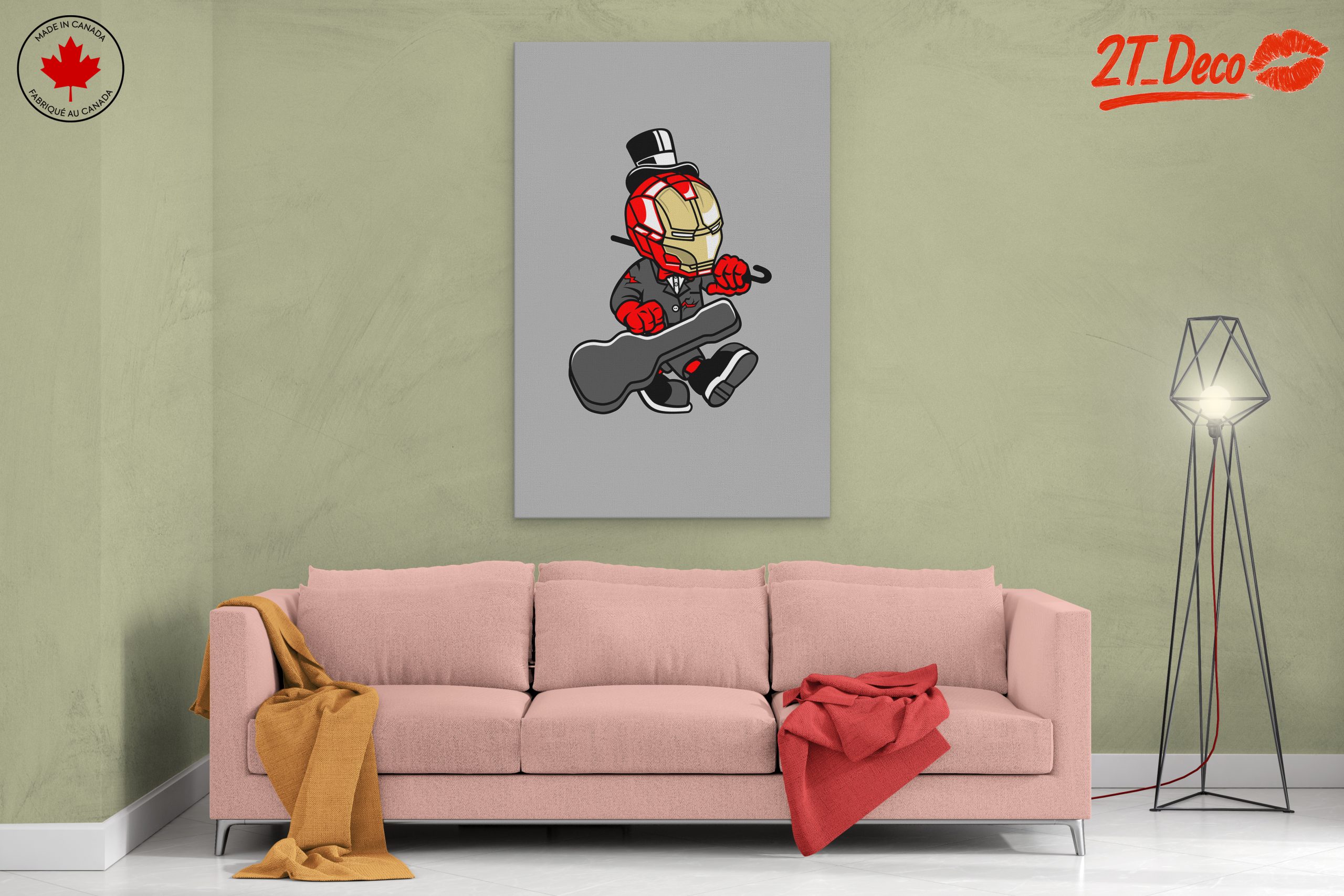 Funny Superhero Character Playing Guitar - Image 2