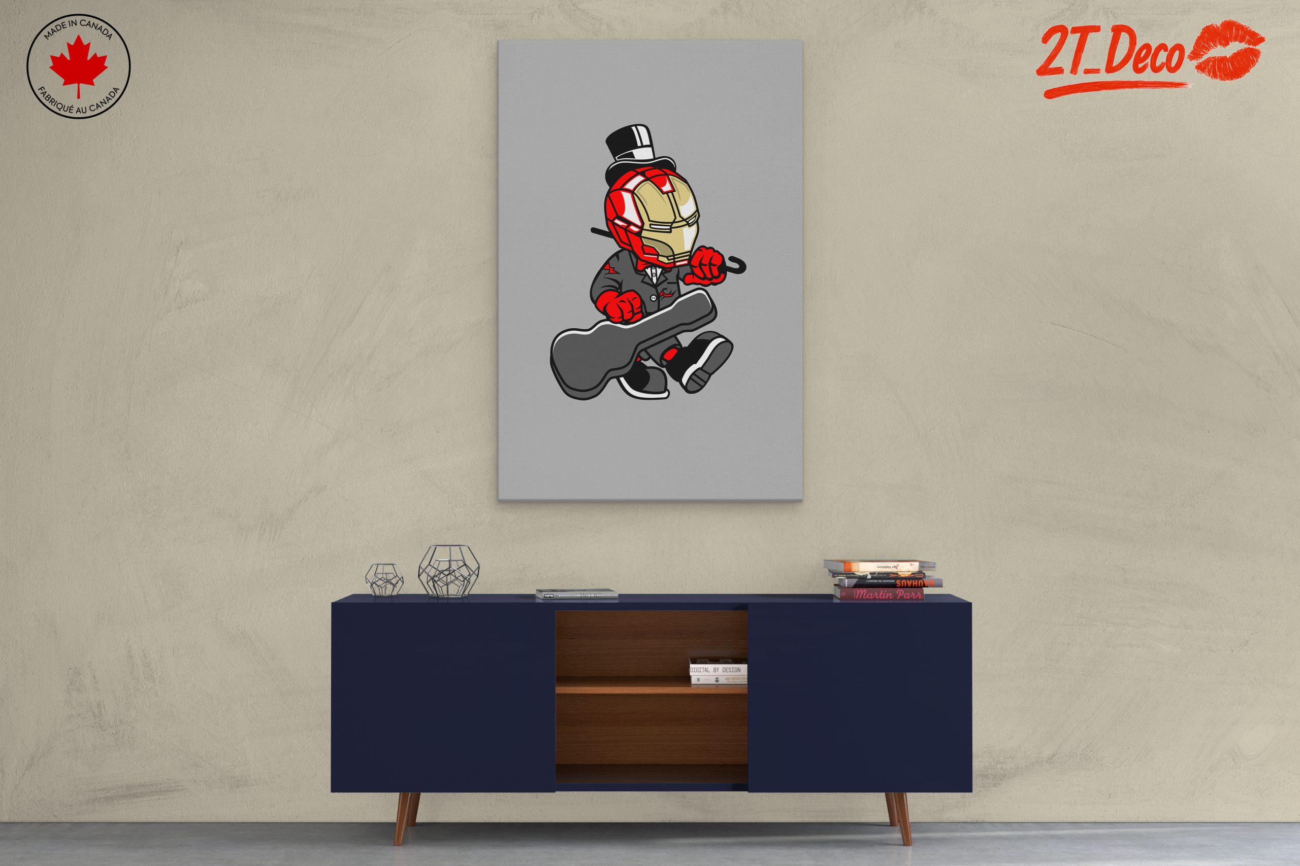 Funny Superhero Character Playing Guitar - Image 3