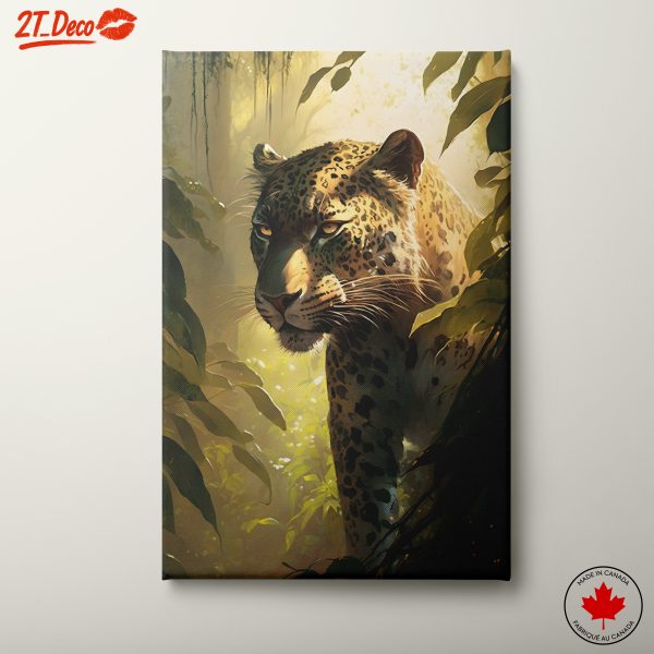 Leopard in Lush Jungle Setting Art