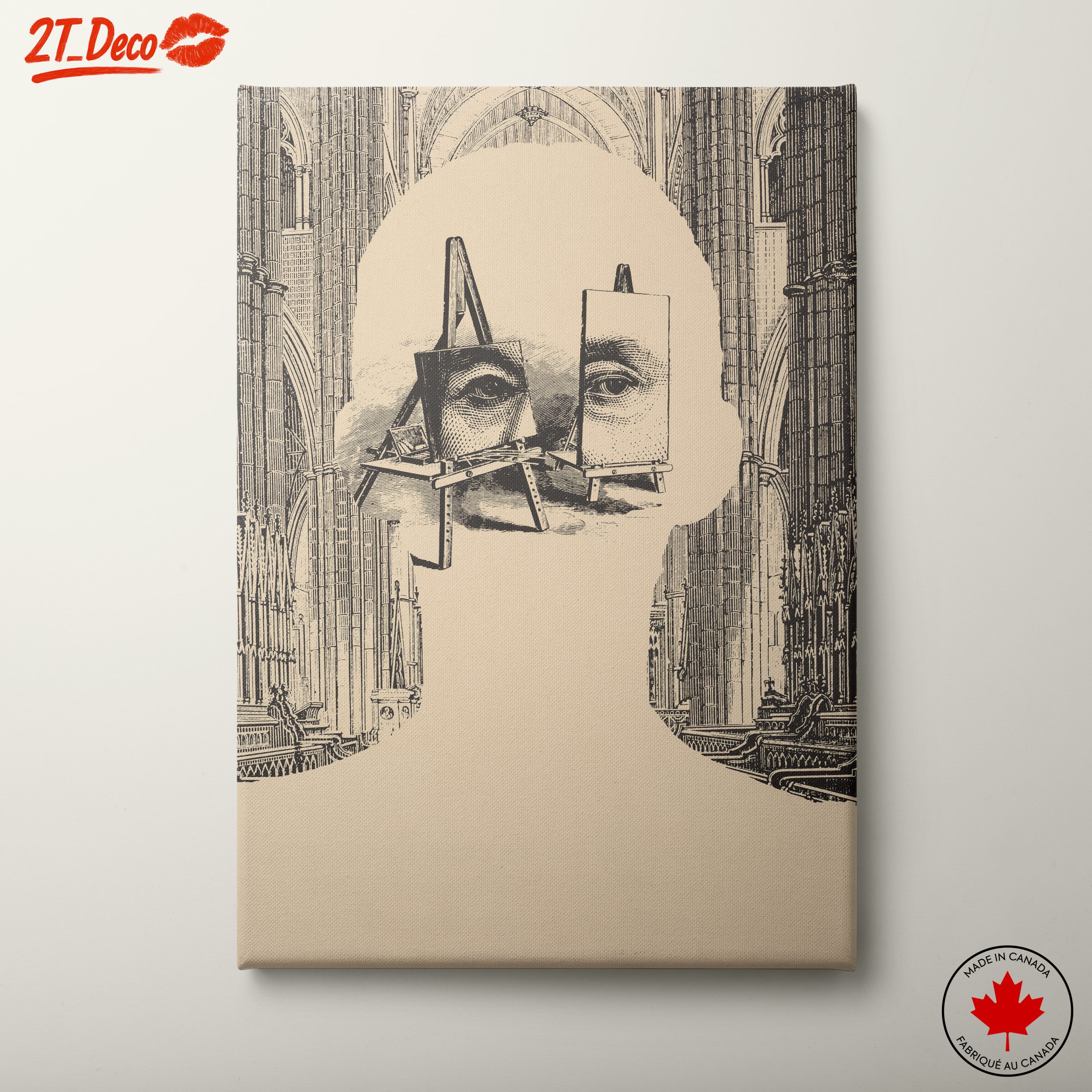 Abstract Contemporary Portrait with Architectural Elements