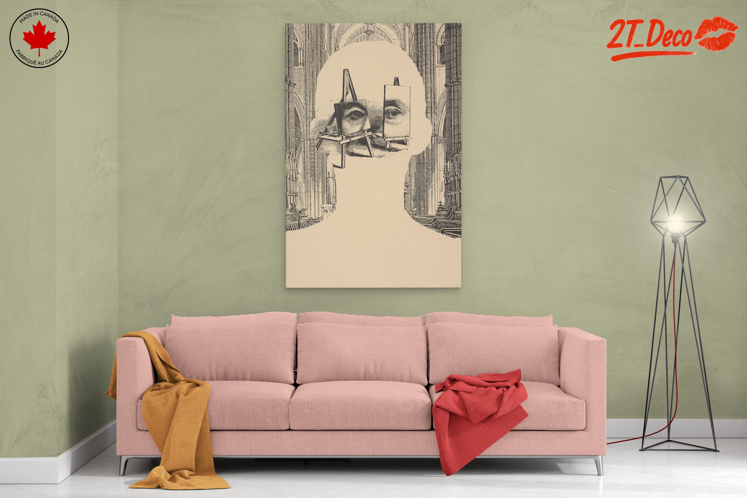 Abstract Contemporary Portrait with Architectural Elements - Image 2