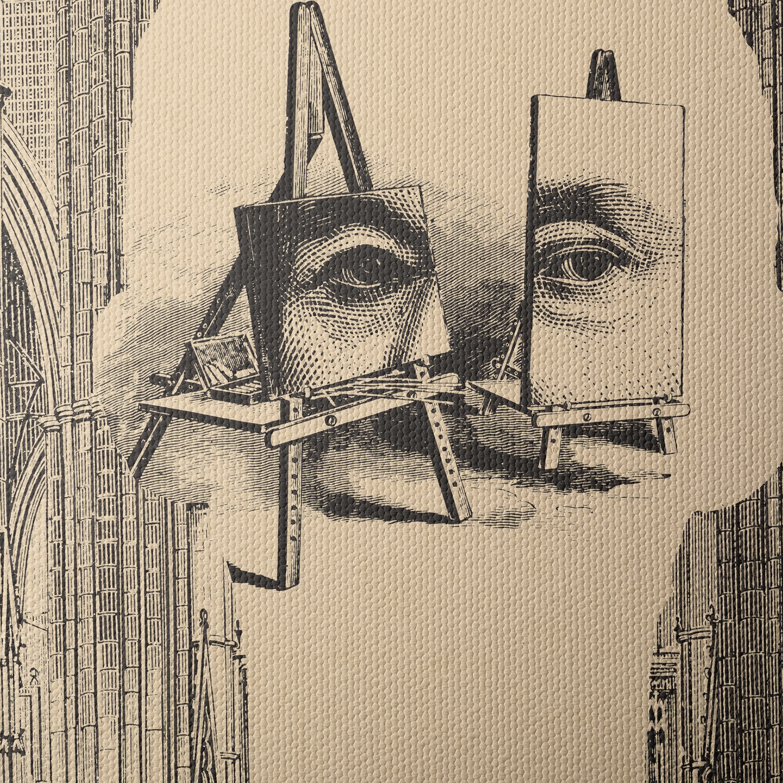 Abstract Contemporary Portrait with Architectural Elements - Image 4