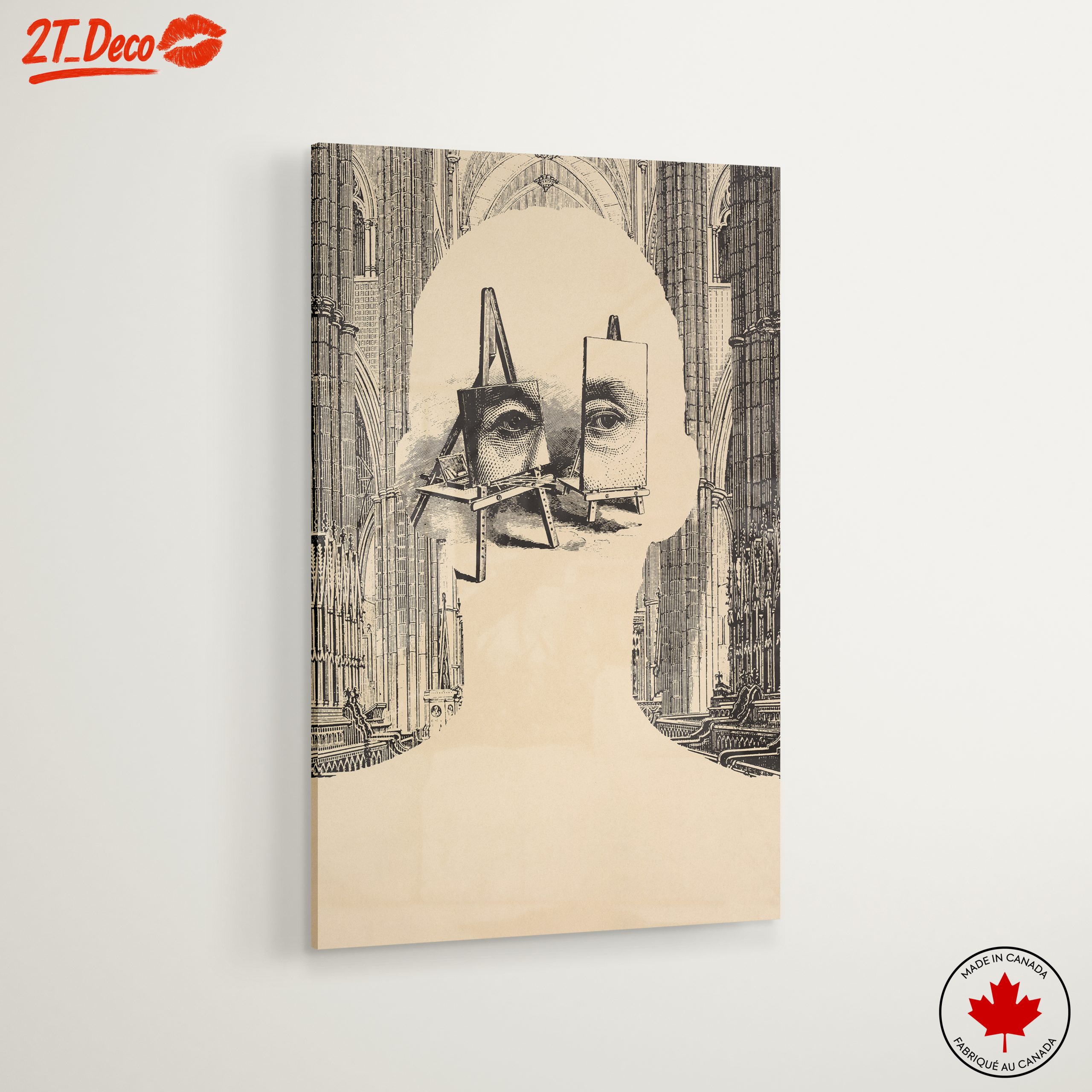 Abstract Contemporary Portrait with Architectural Elements - Image 6