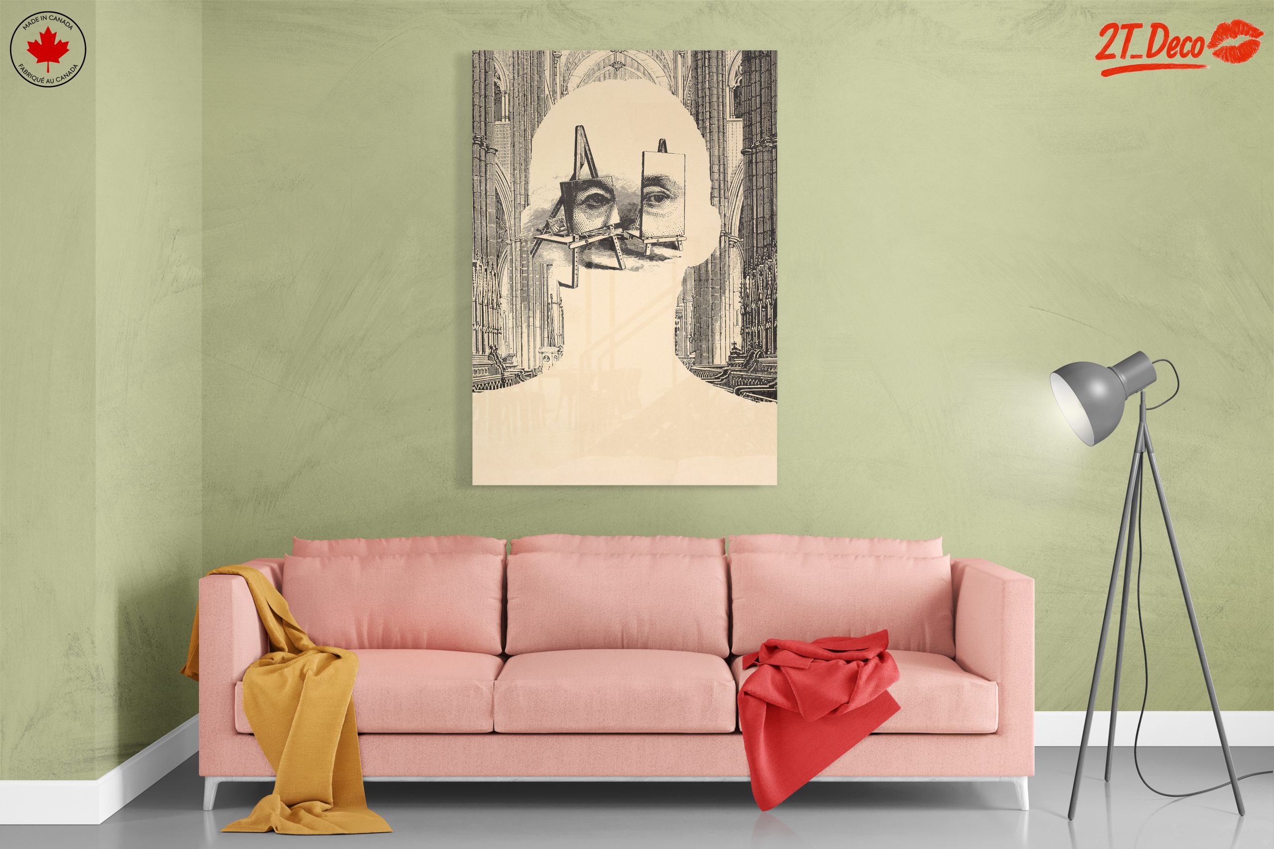 Abstract Contemporary Portrait with Architectural Elements - Image 7