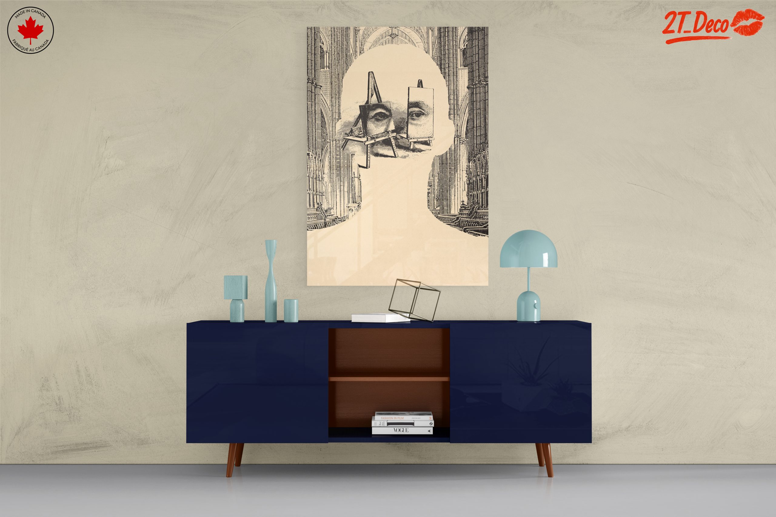 Abstract Contemporary Portrait with Architectural Elements - Image 8