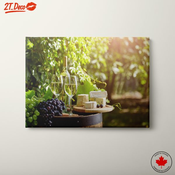 Charming Wine and Cheese Still Life Art