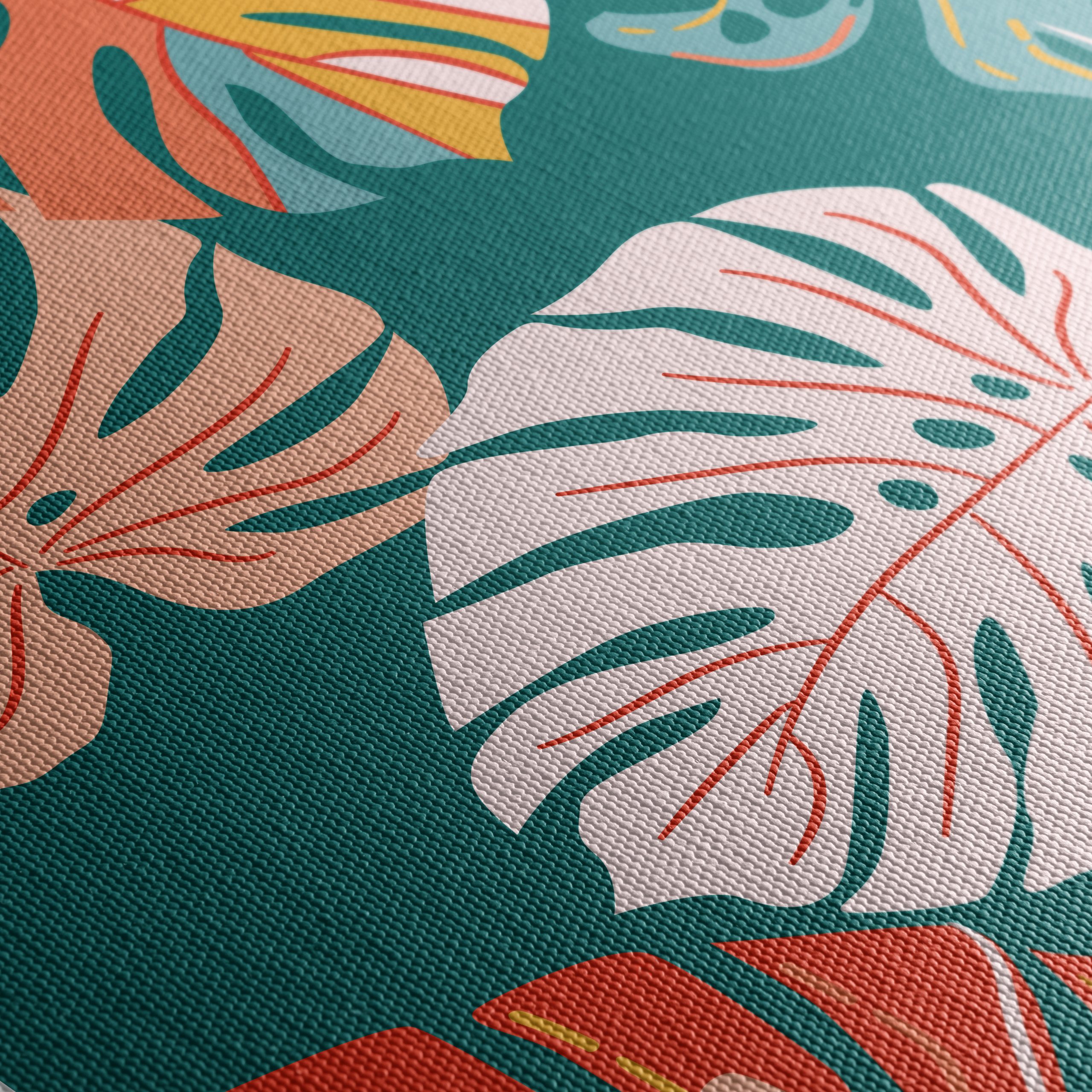 Vibrant Modern Botanical Leaves Art - Image 5
