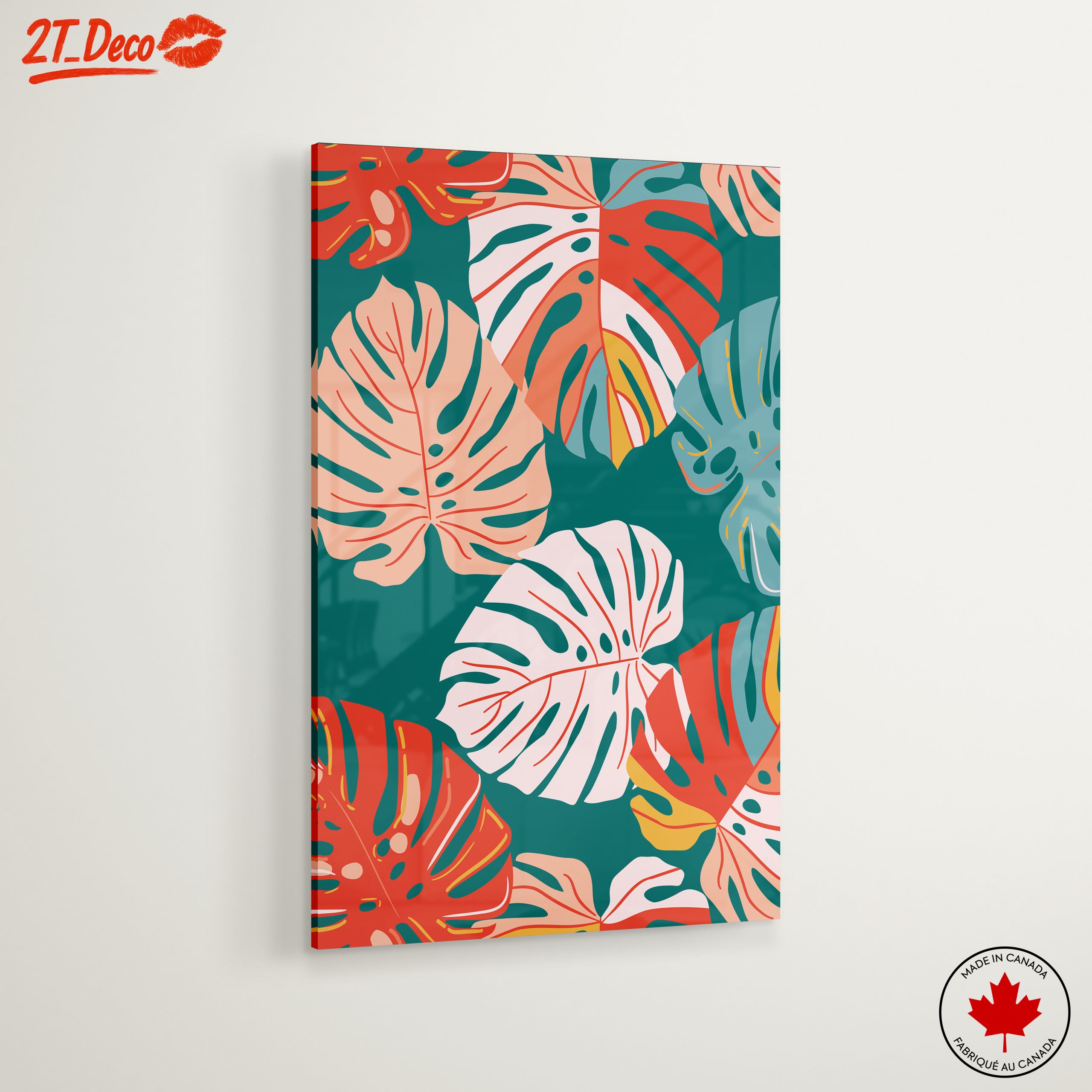 Vibrant Modern Botanical Leaves Art - Image 6