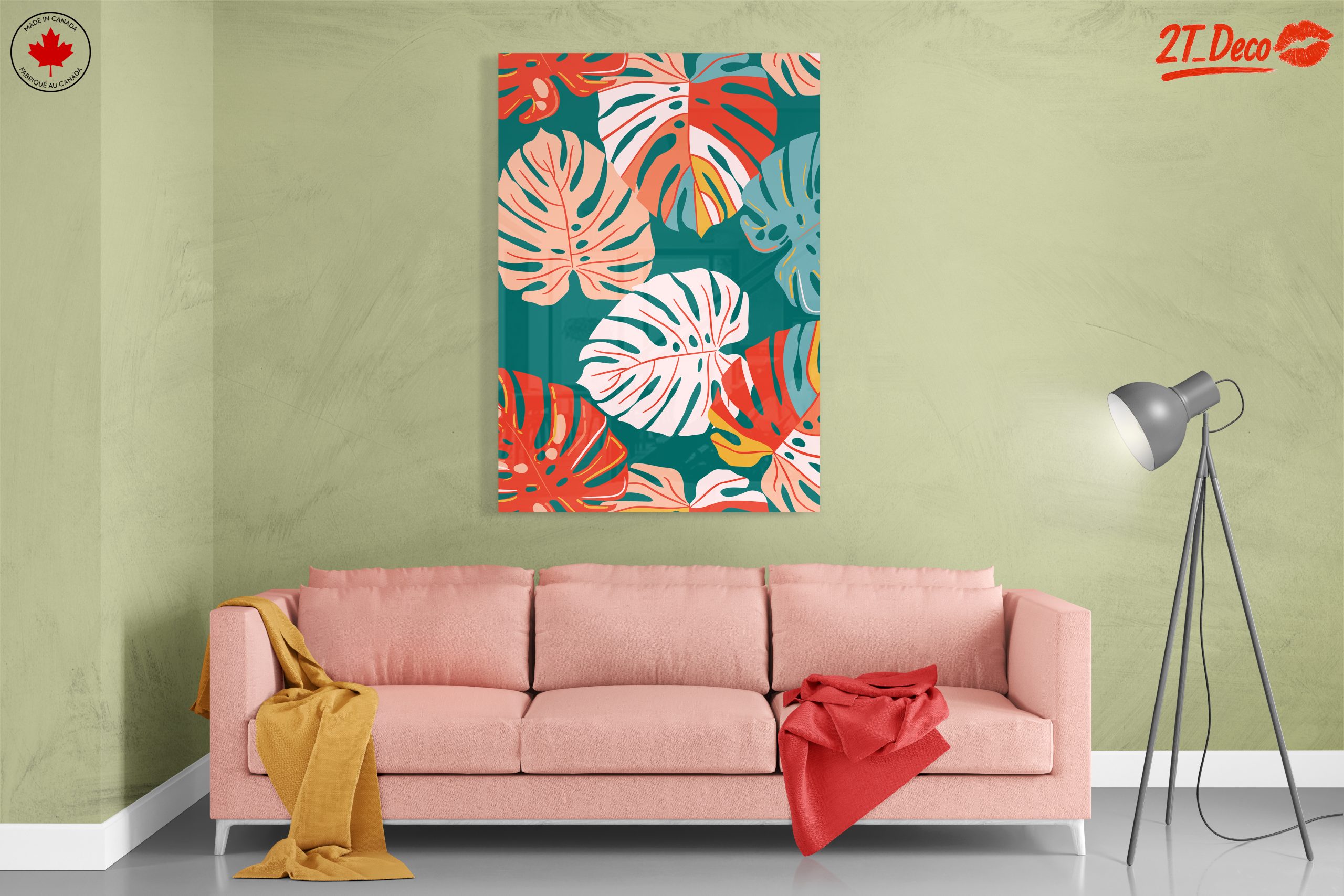Vibrant Modern Botanical Leaves Art - Image 7