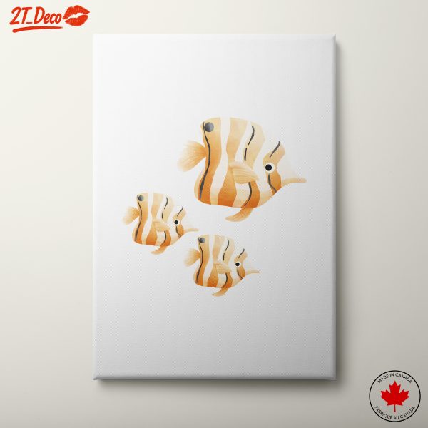Stylized Fish Swimming in Water