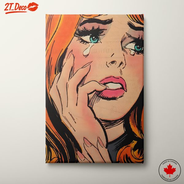 Emotional Comic Style Woman Illustration